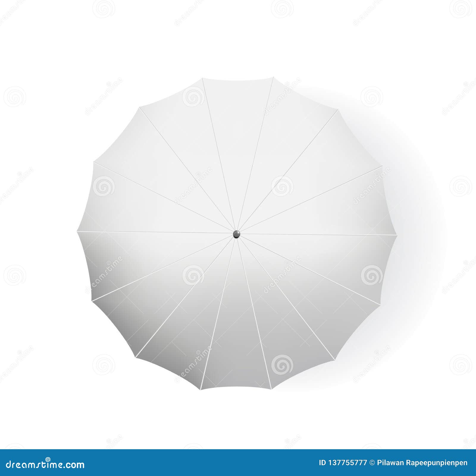 Download 3D Mock Up Realistic White Umbrella Top View Background ...