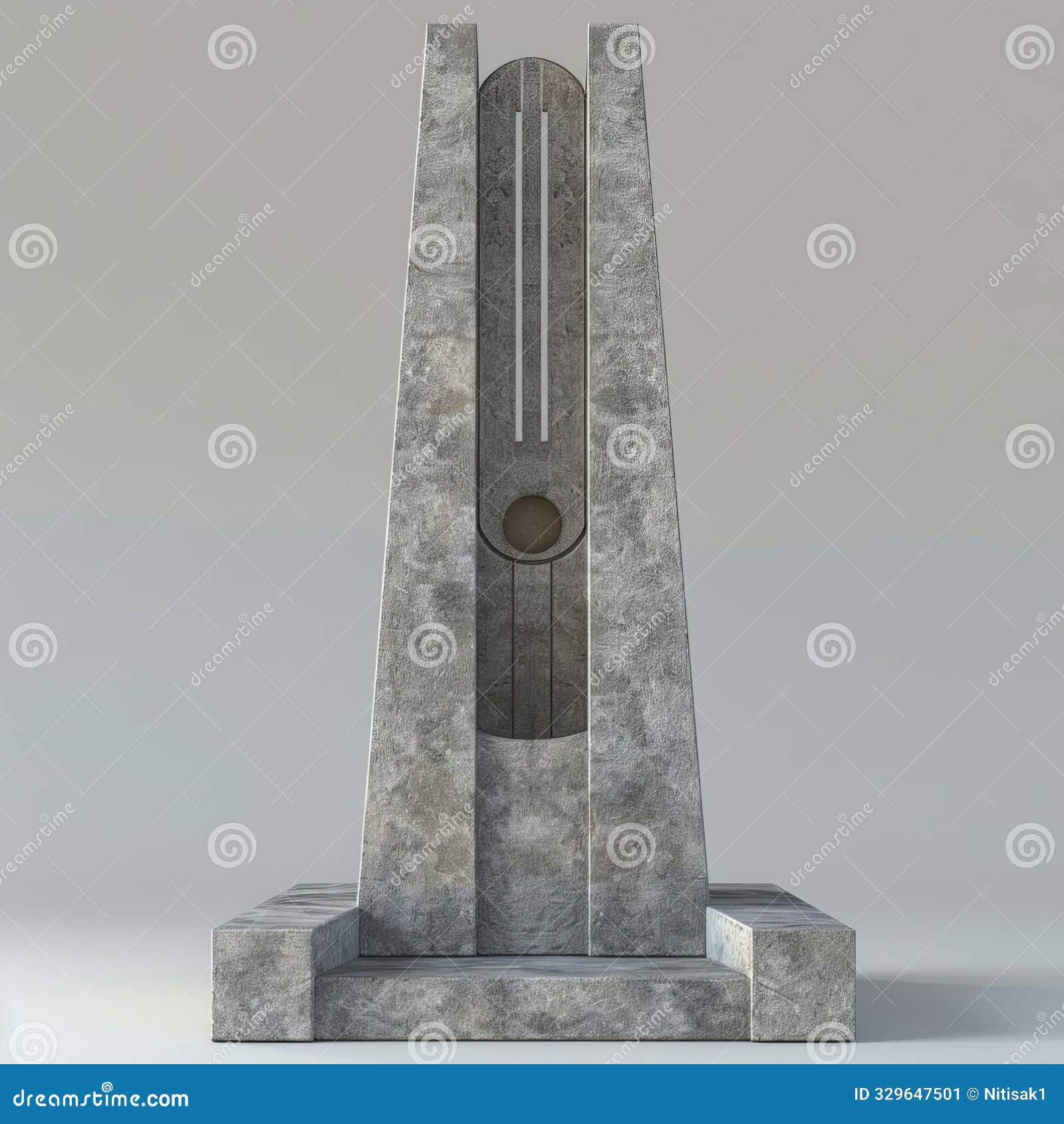 3d model abstract art of somber eternal granite abstract brutalist monument memorializing veterans valiant sacrifices