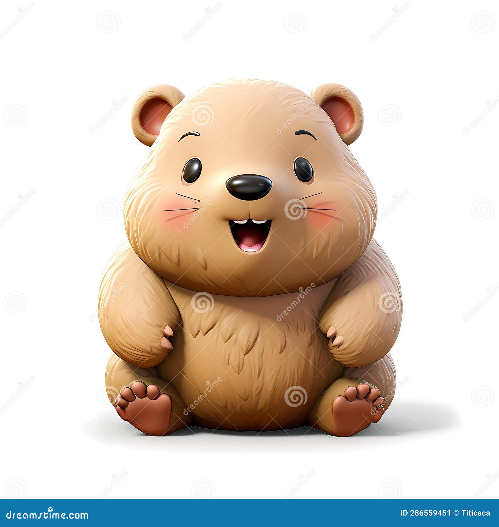 3d model of cartoon animal stock illustration. Illustration of figurine