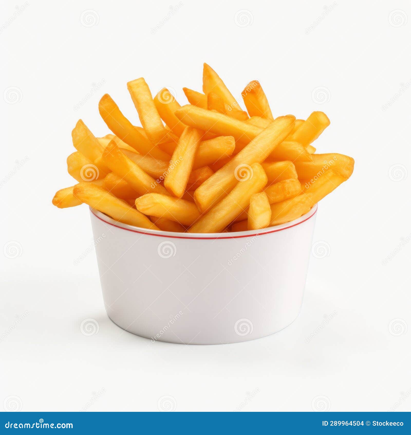 ultra realistic 4k fries on white background - high definition