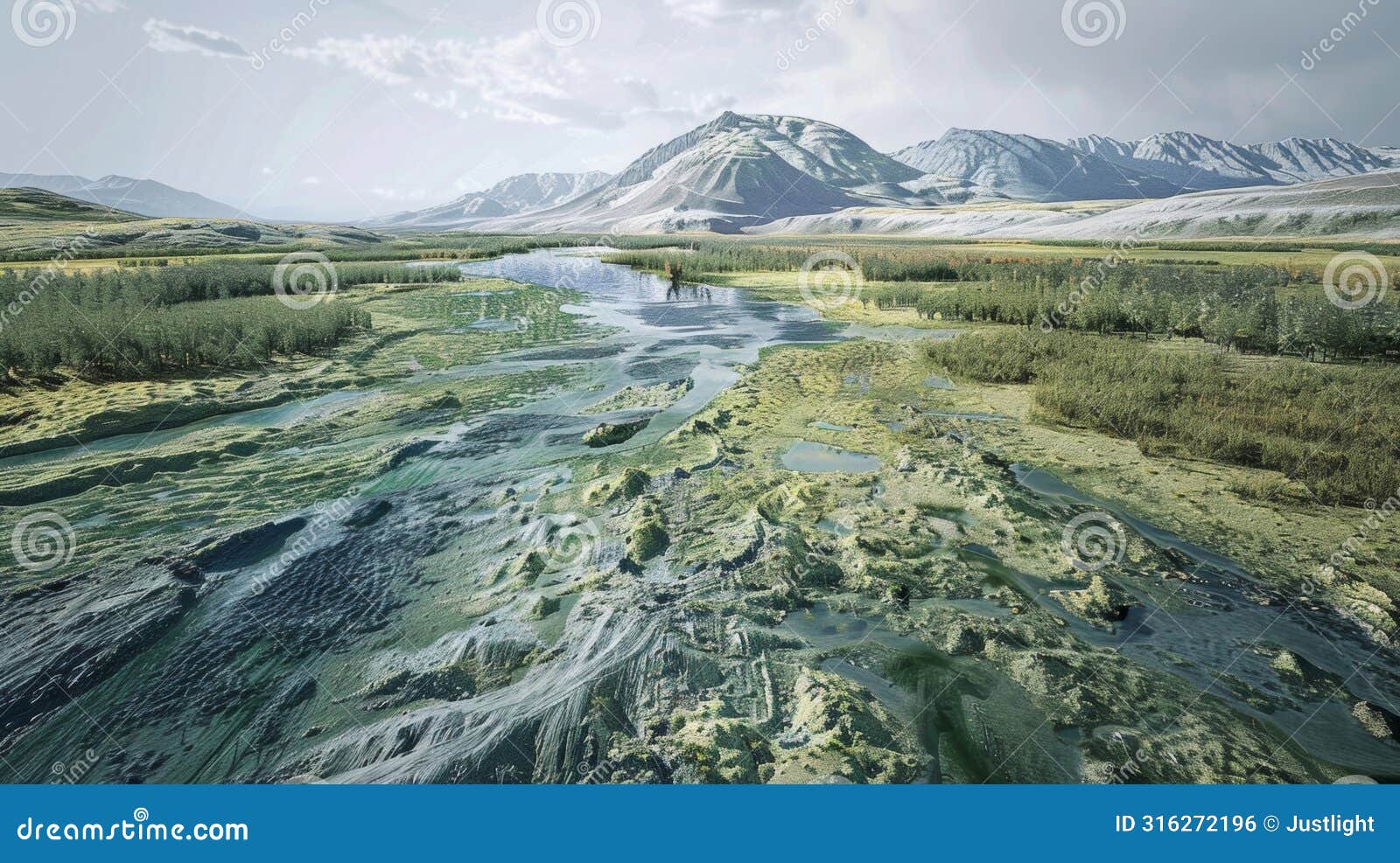 a 3d model of a landscape ed to simulate the effects of climate change and demonstrate the importance of