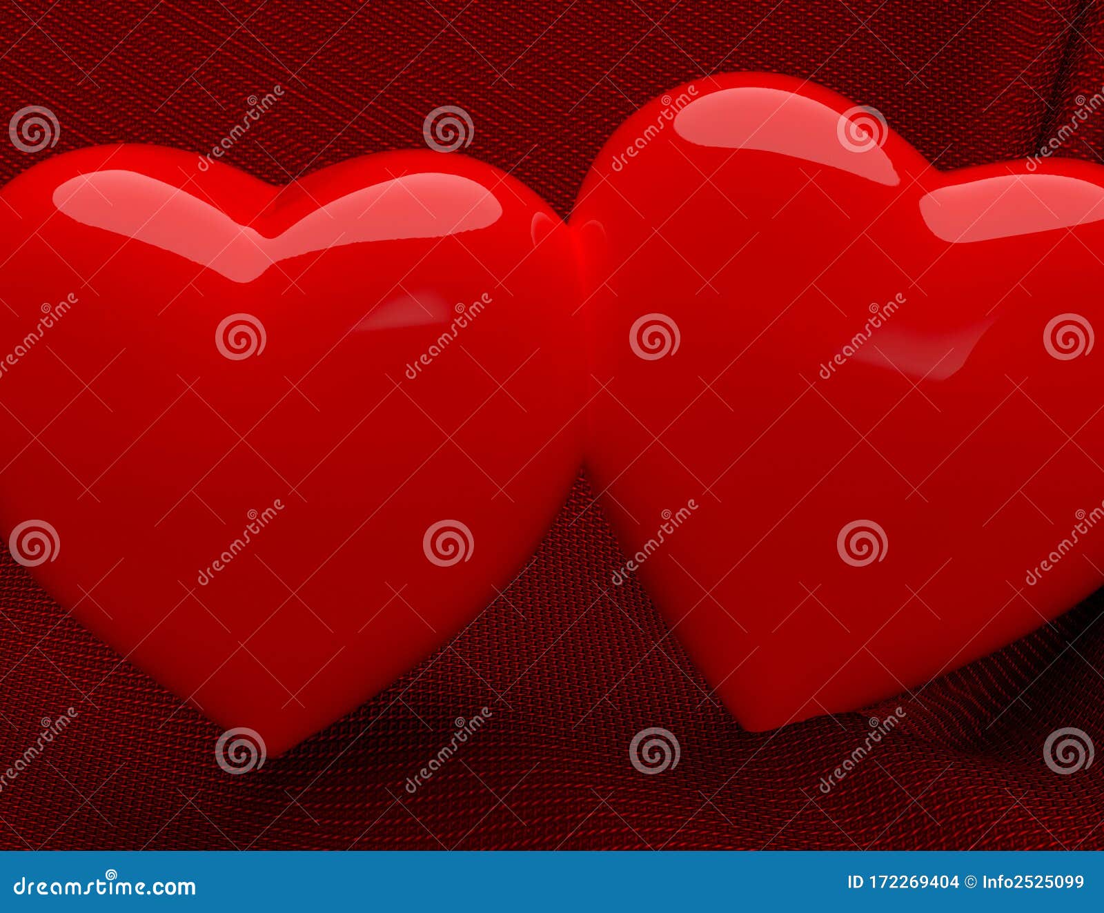 two heart on white background valentine`s day