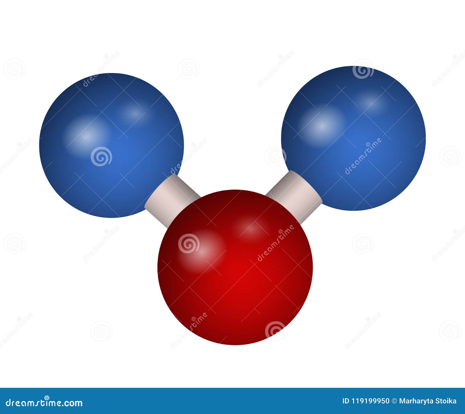 The 3D Molecule Of Carbon Dioxide. Stock Vector