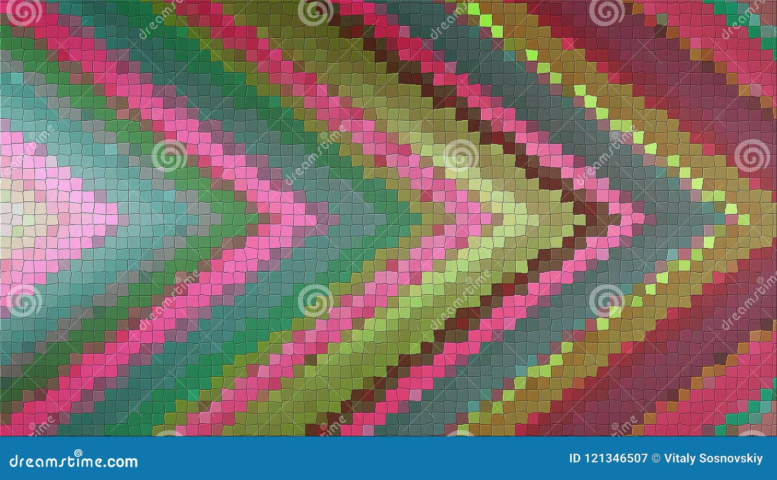 3D Mosaic Rendering Based on an Abstract Angular Composition Consisting