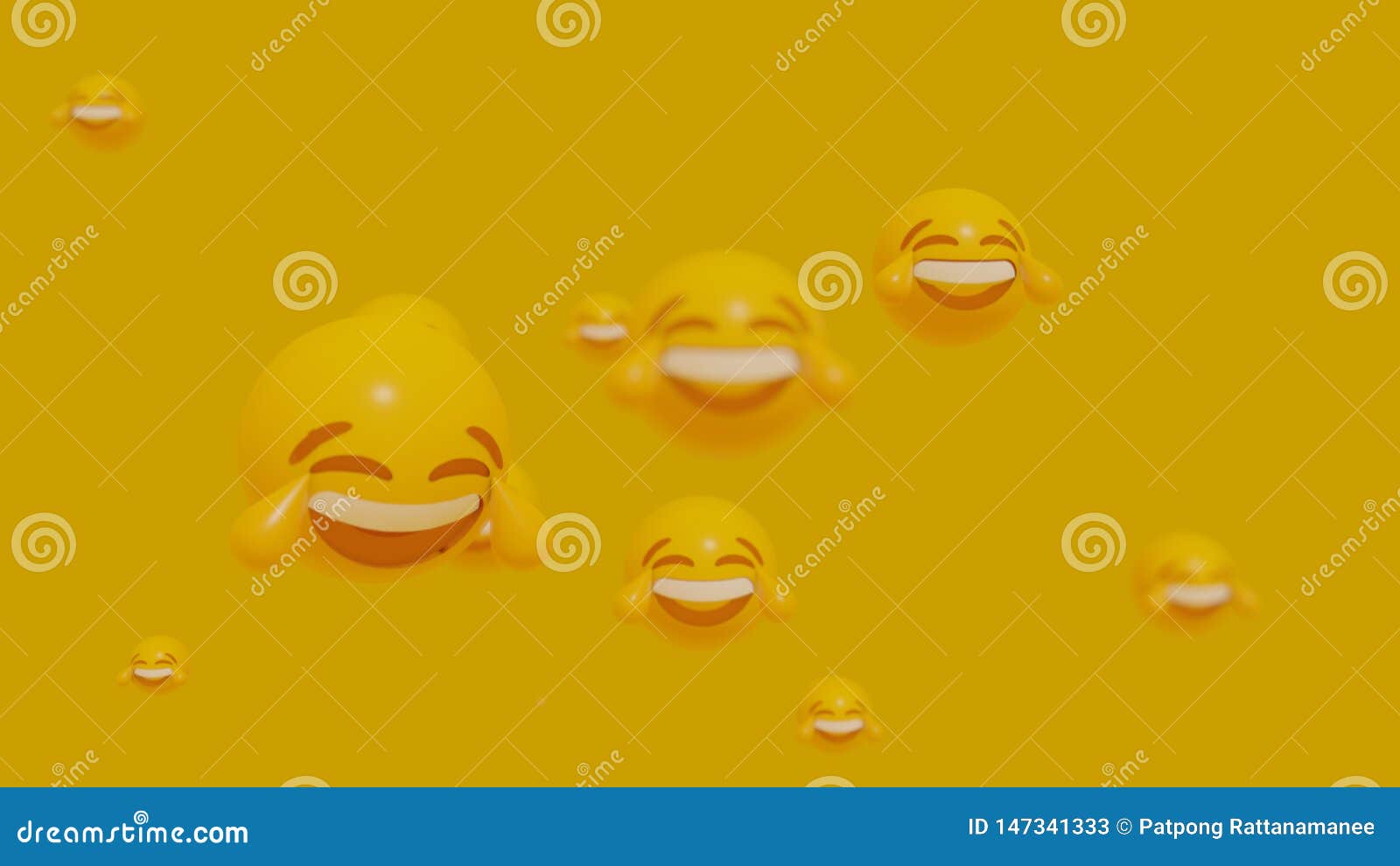 3d Motion Emoji Face , 4k Animation .3d Render Stock Illustration