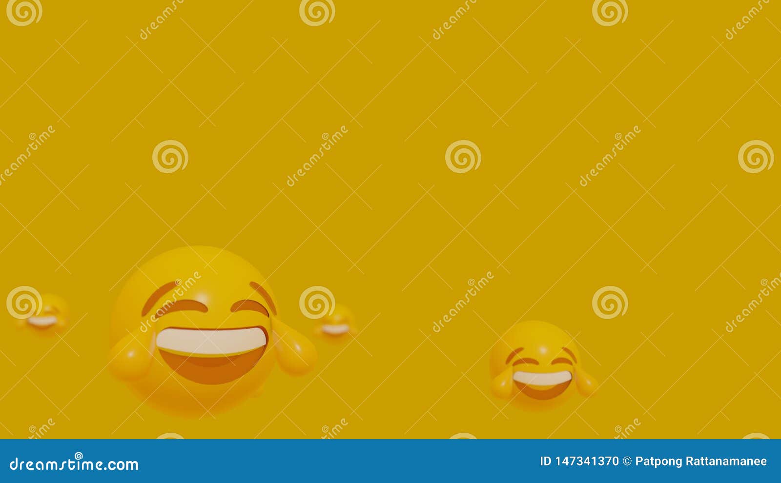 3d Motion Emoji Face , 4k Animation .3d Render Stock Illustration