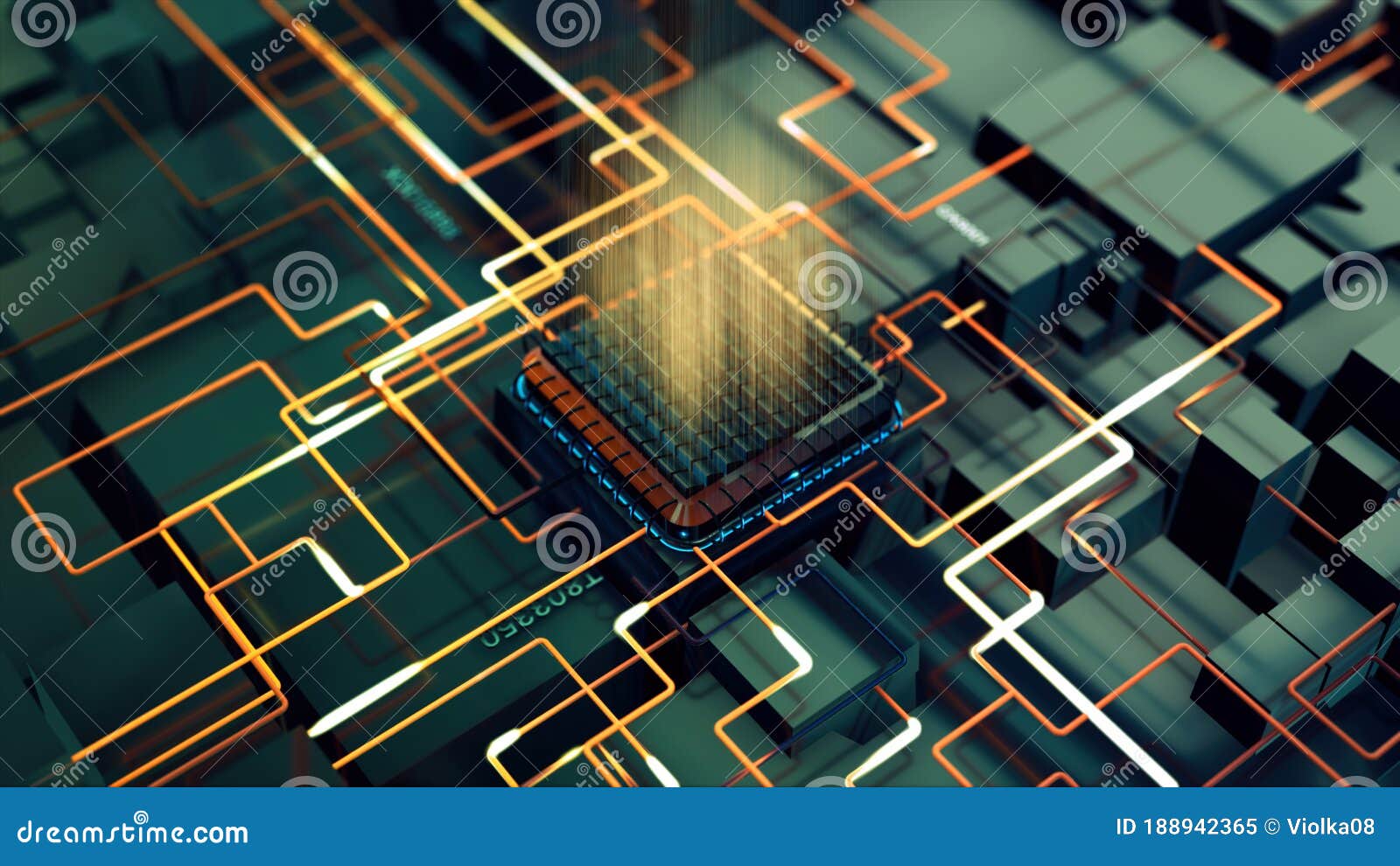 Data Transmission Futuristic Virtual Computer Technology CPU Processor on Database Circuit Board. 3D Visualization Animation Stock Illustration - Illustration of cyberspace, blue: 188942365 Data Transmission Futuristic Virtual Computer Technology CPU Processor on Database Circuit Board. 3D Visualization Animation Stock Illustration - Illustration of cyberspace, blue: 188942365