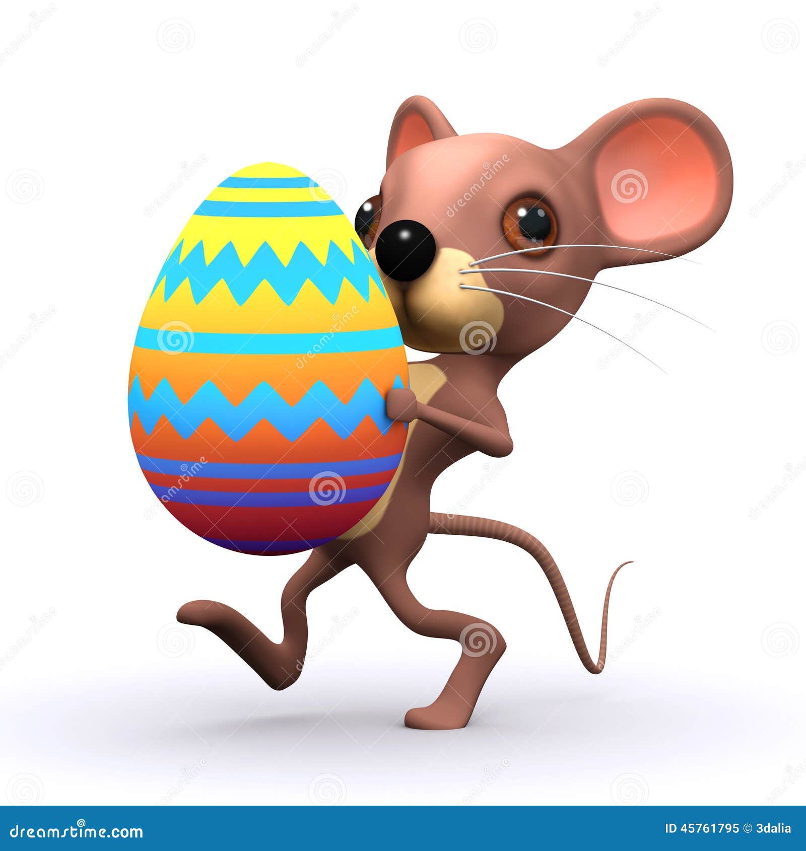 3d Mouse has an Easter egg stock illustration. Illustration of mouse