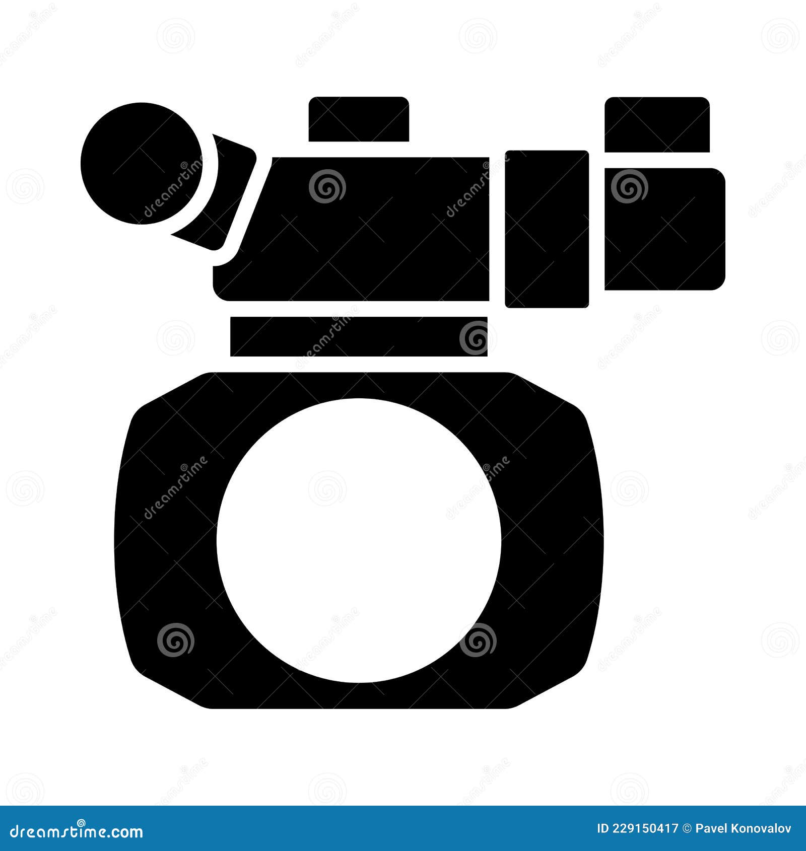 3d Movie Camera Icon stock vector. Illustration of professional 229150417