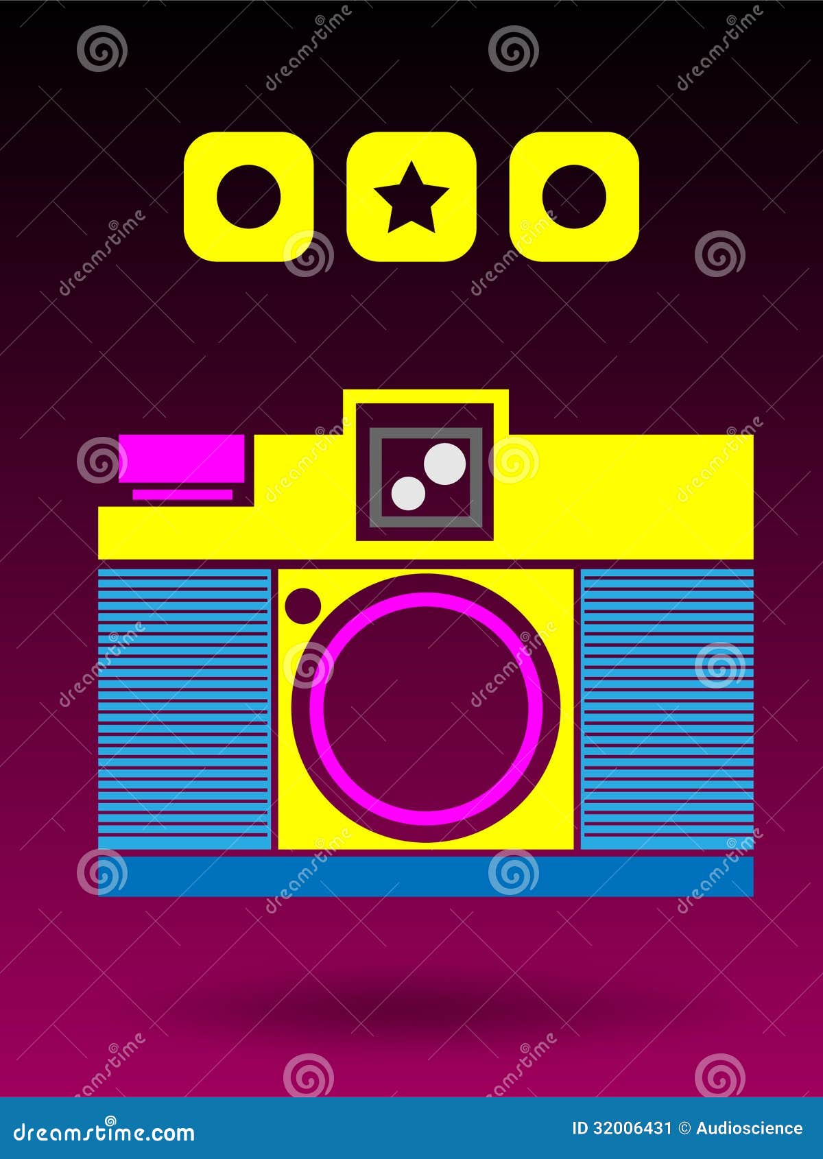 2d multi color lomo analog camera background conce