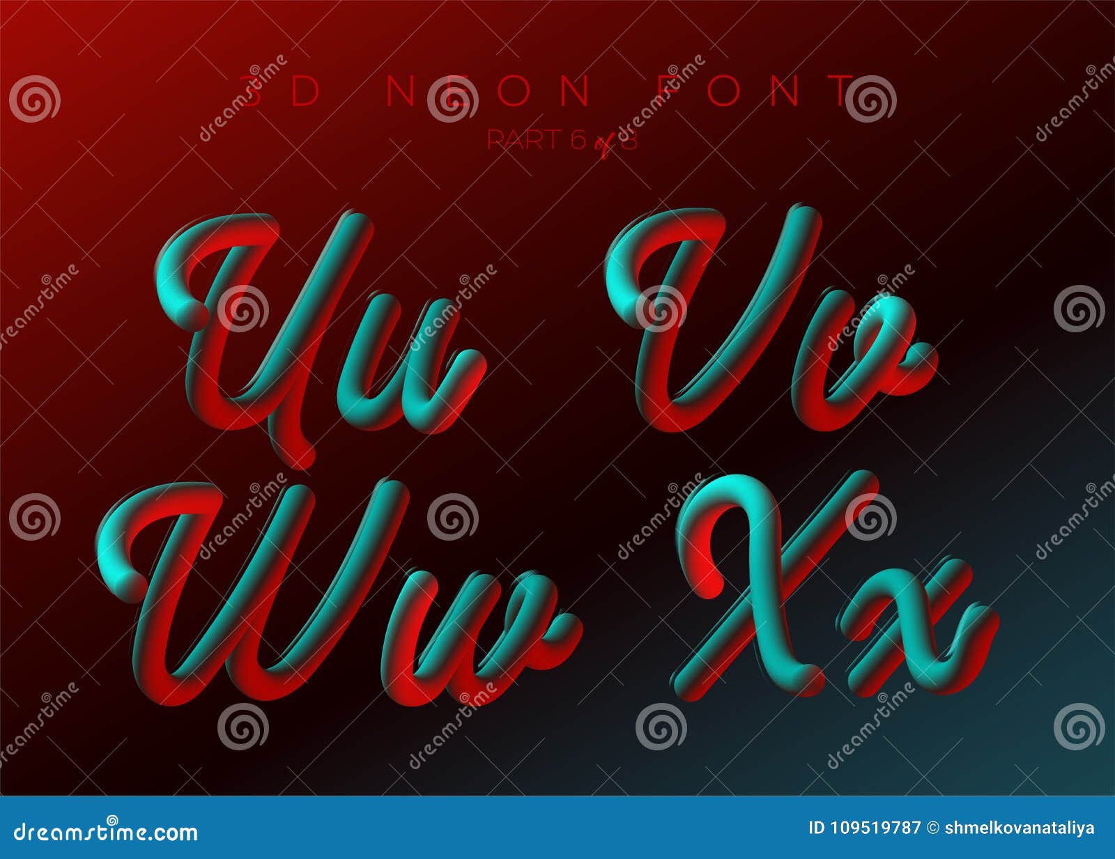 3d neon led font. liquid matte rounded type. neon bubble typeset