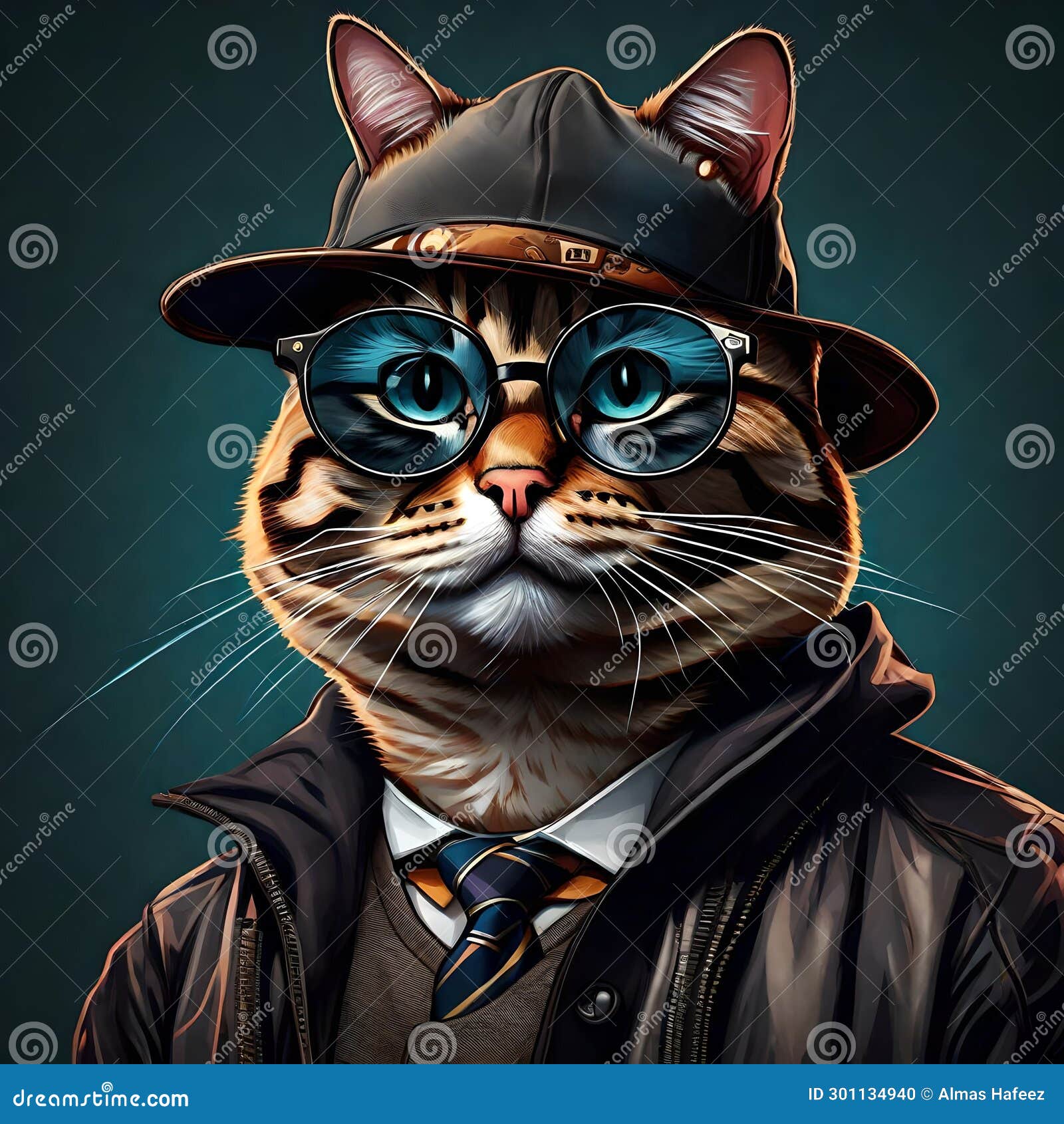 3d nft  of a cat , looking straight in the camera