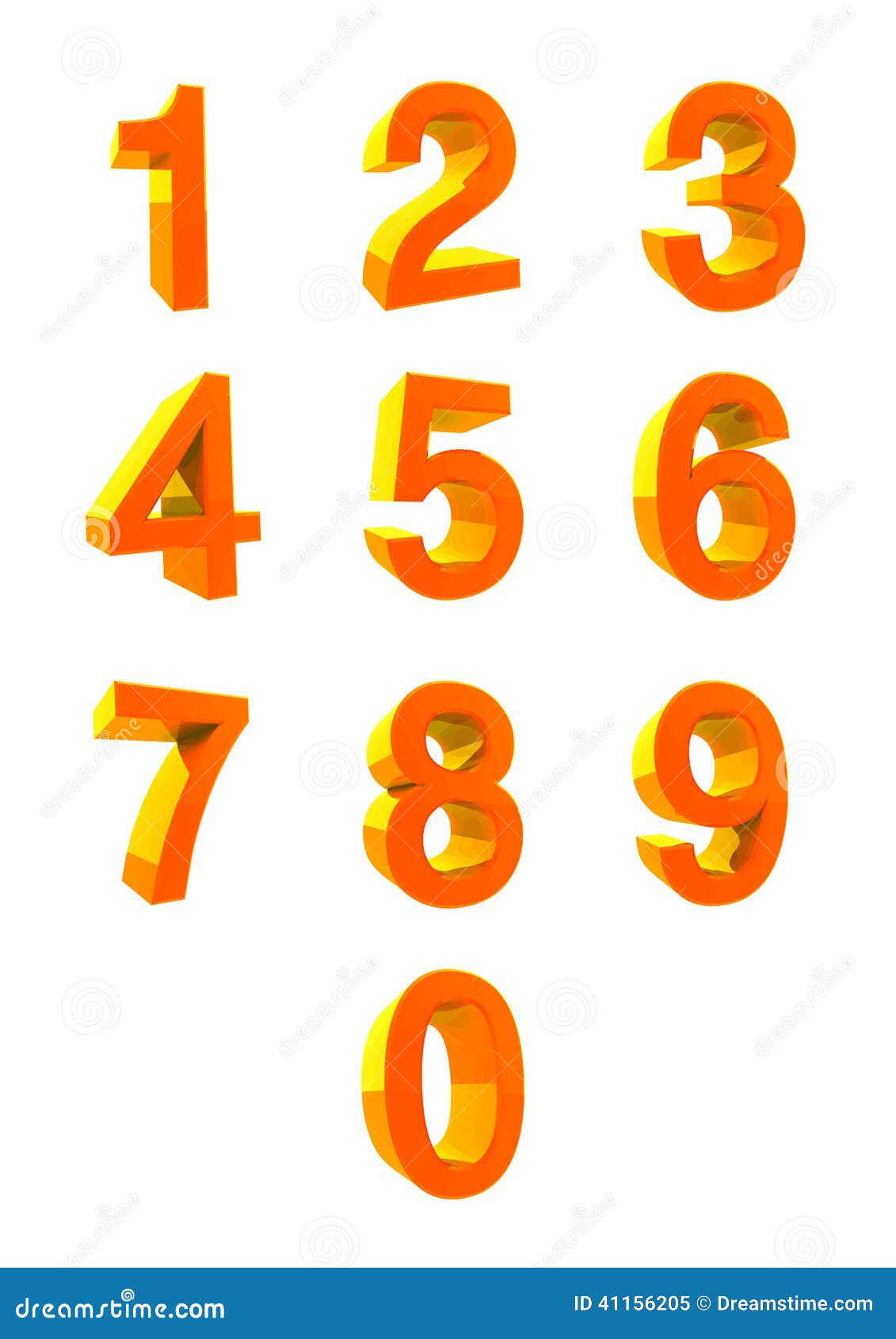 3d Number Collection Numbers 1 2 3 4 5 6 7 8 9 0 Illustration Megapixl