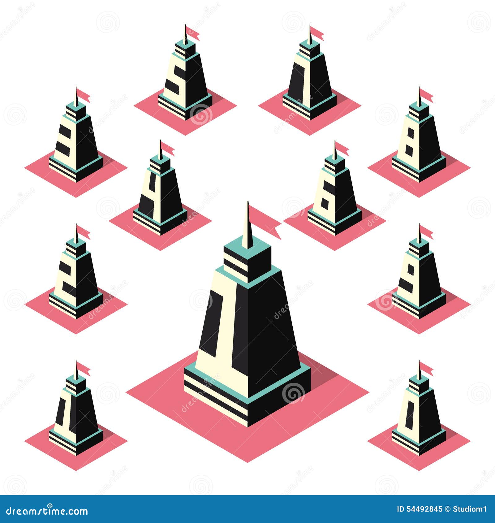 Download 3D Number Icons. Vector Set Stock Vector - Illustration of ...