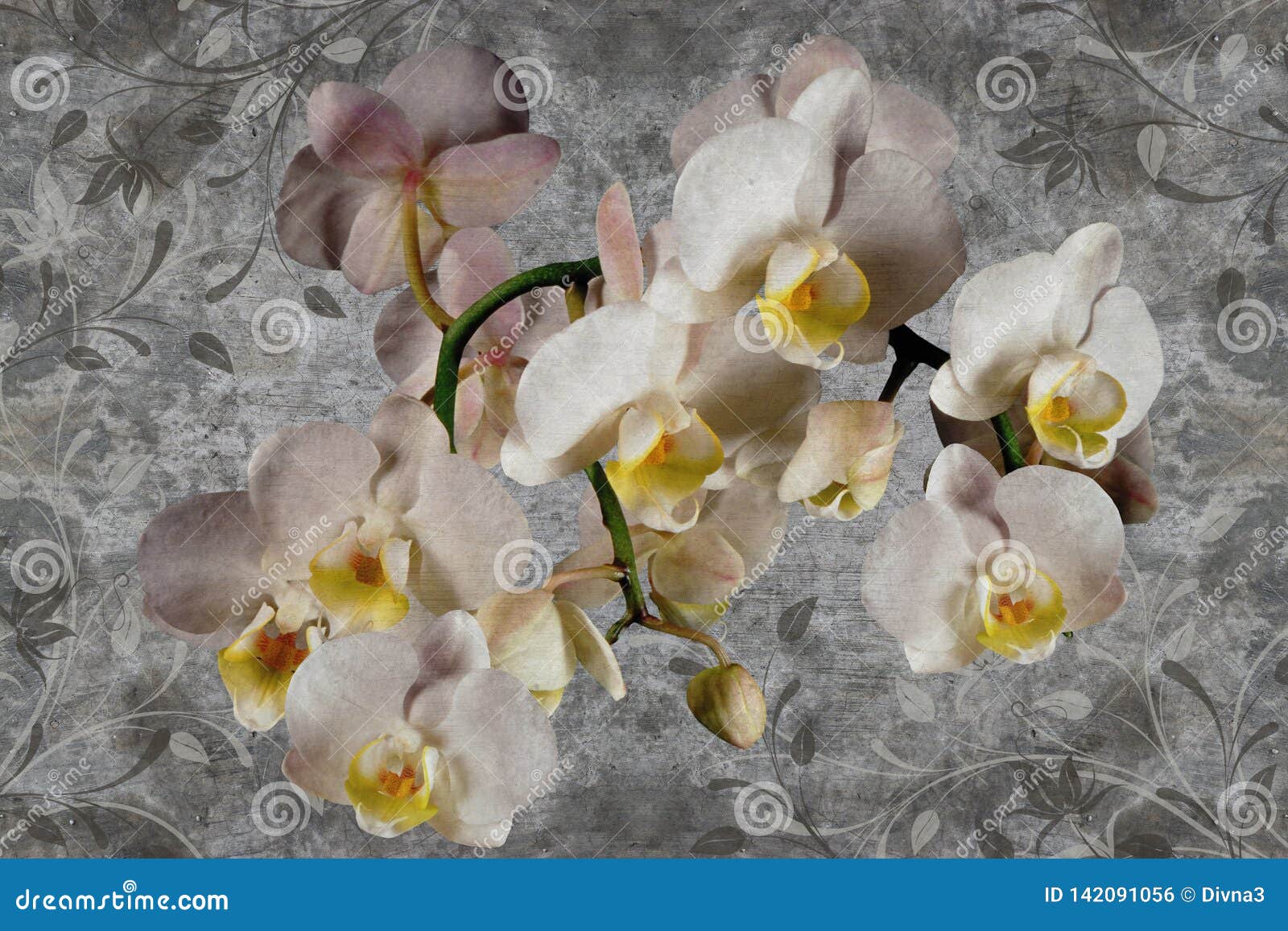 Papel de Parede Muro de Pedras Decorativas com Orquídeas, Fácil e Prático