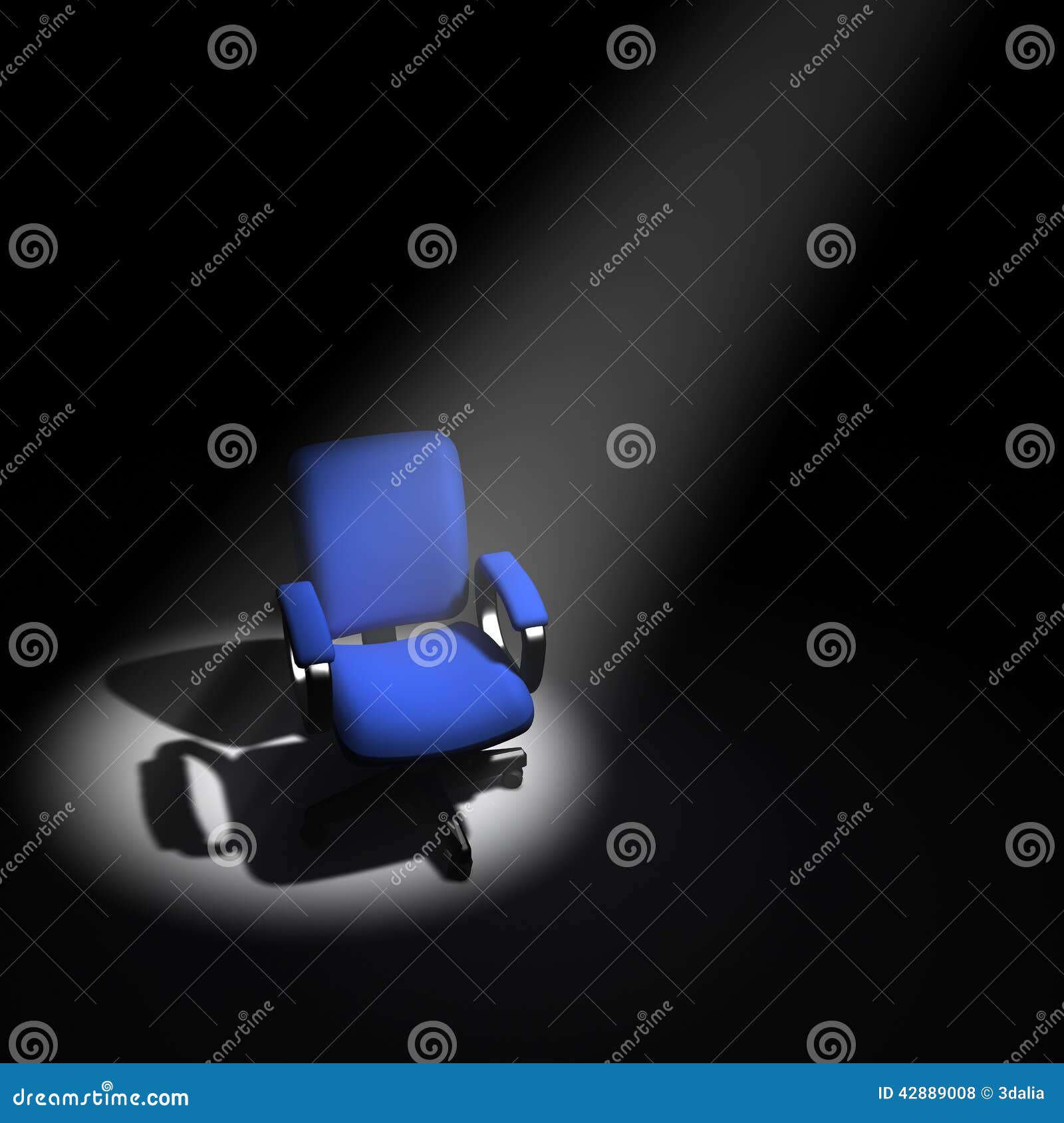 Chair And Spotlight In The Stadium Vector Illustration CartoonDealer