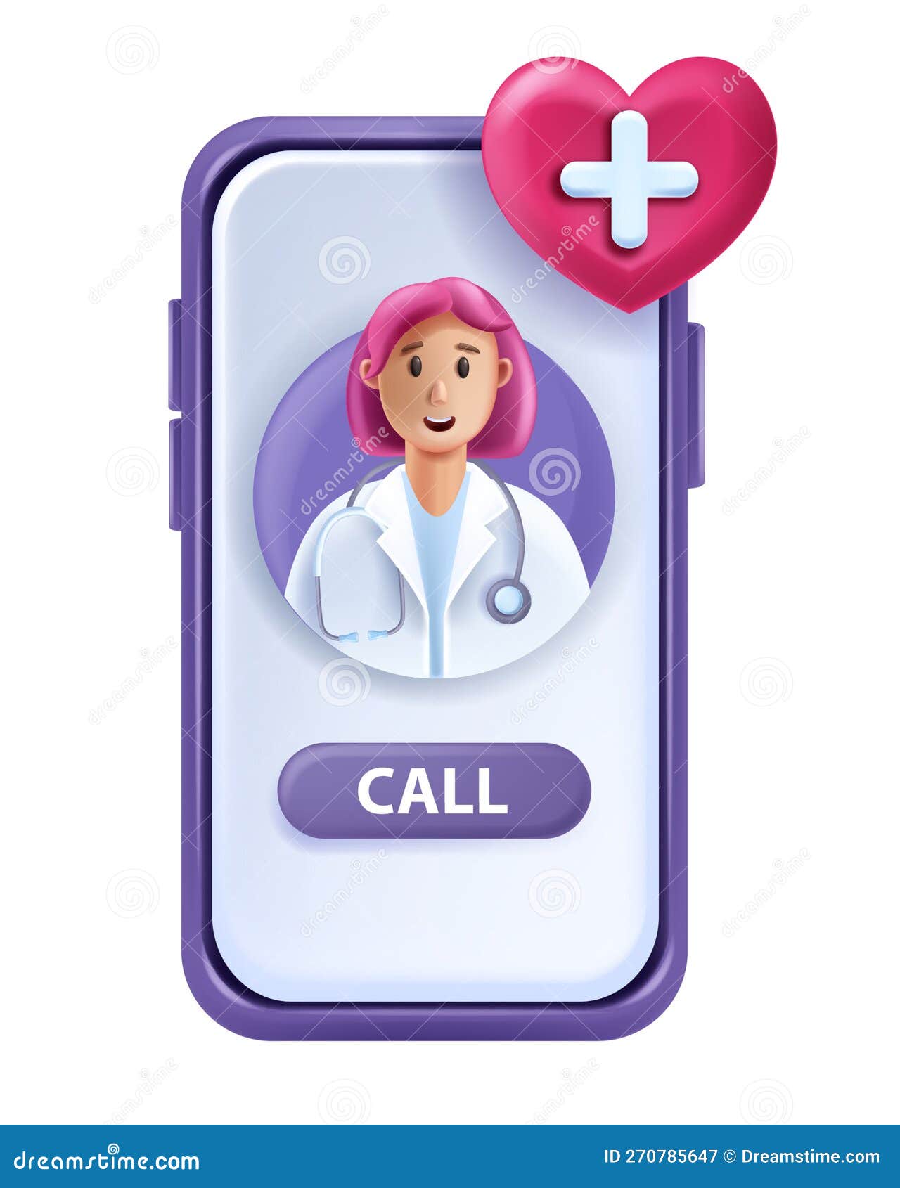 Telemedicine Concept Banner. Female Patient Consulting Doctor