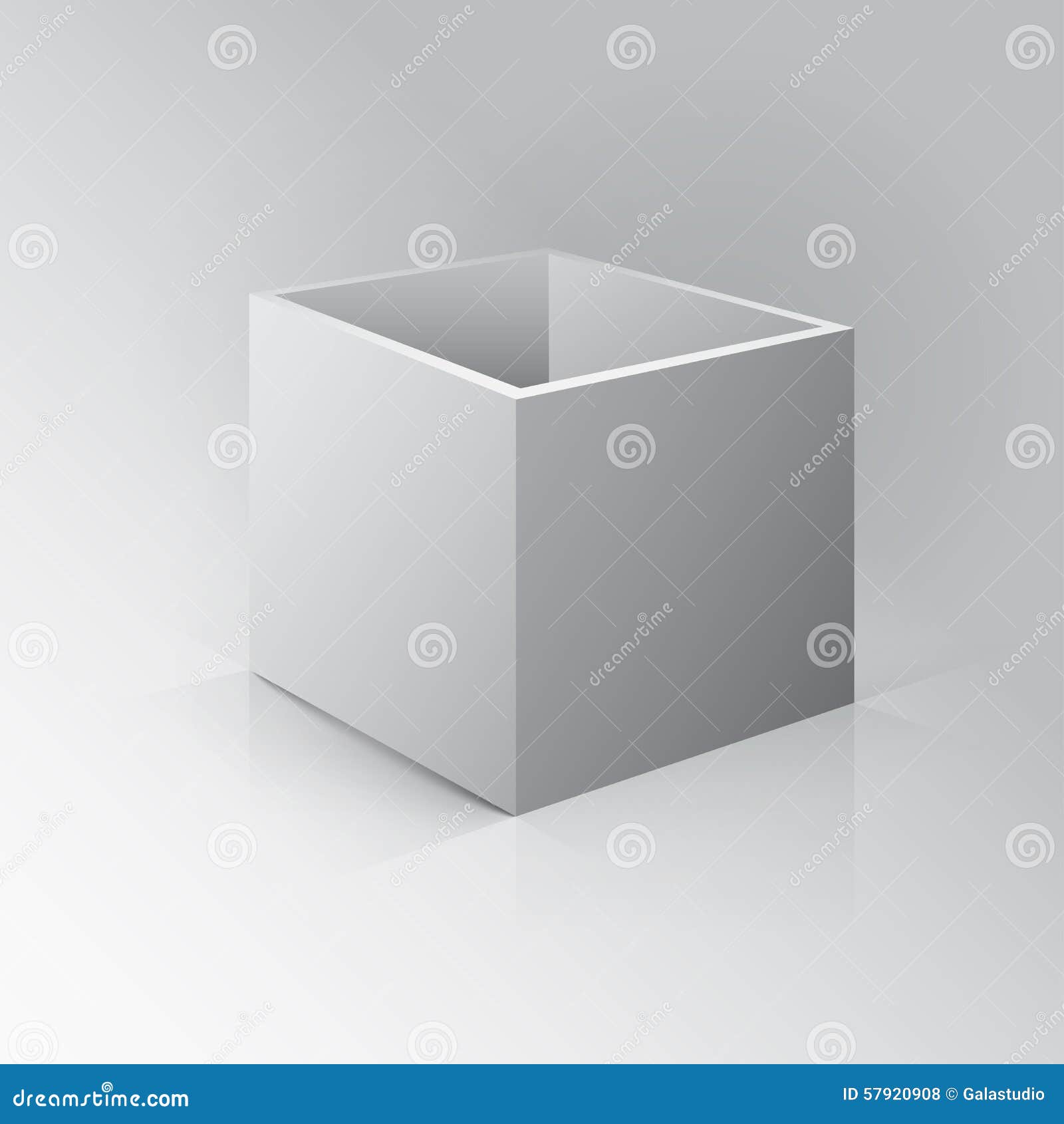Download 3D Open Box Mockup. Box On White Background With ...