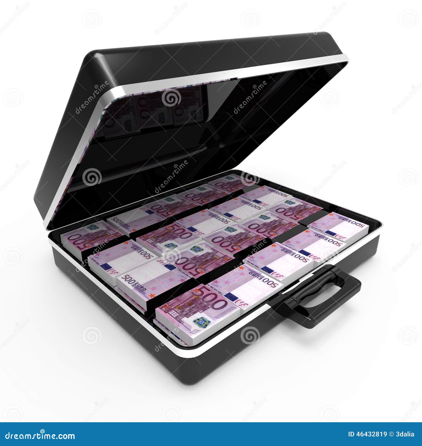 Open Briefcase Full Of Money Vector Illustration Isolated On White 99277650