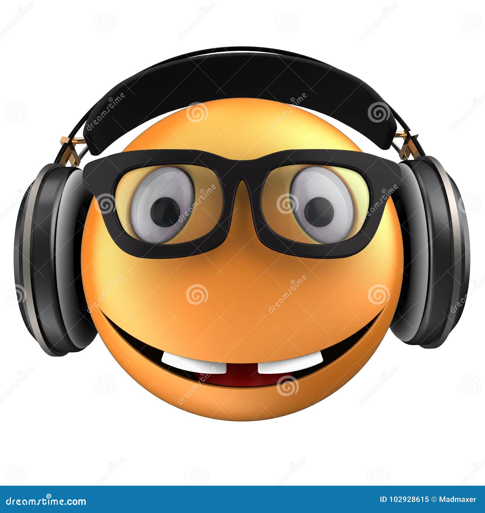 Orange Emoticon With Blond Hair, Sending A Cordial Greeting Online
