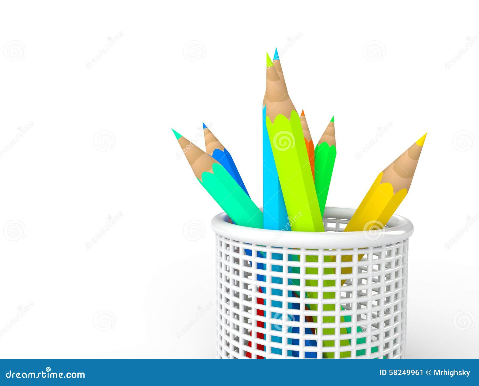 Pencil / Pen Holder Template, Book Attachment. Vector With Die Cut