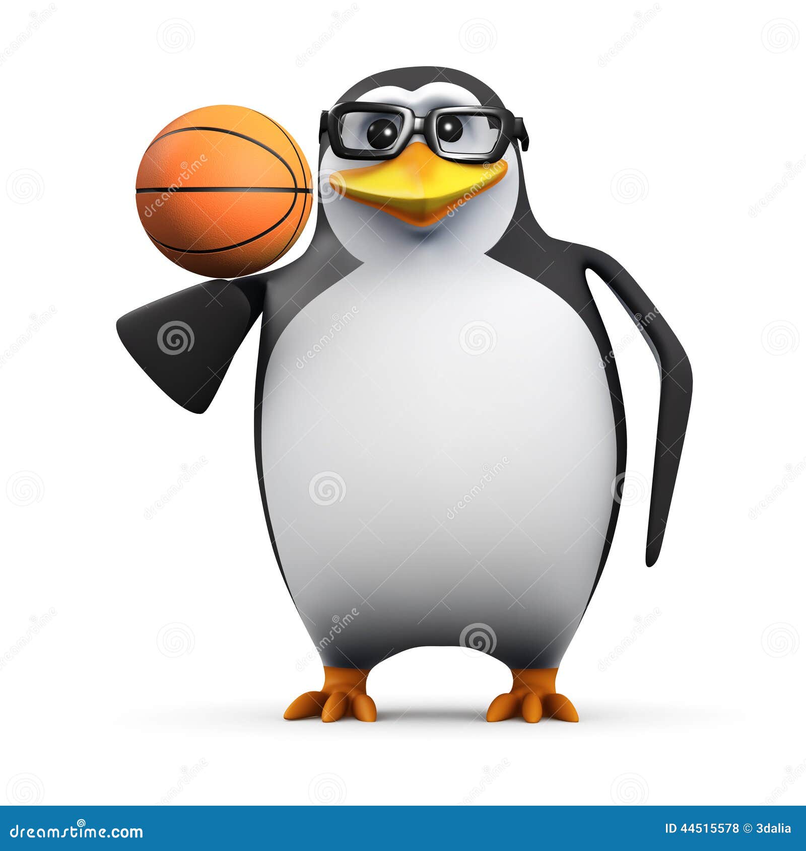 Basketball Penguin Stock Illustrations