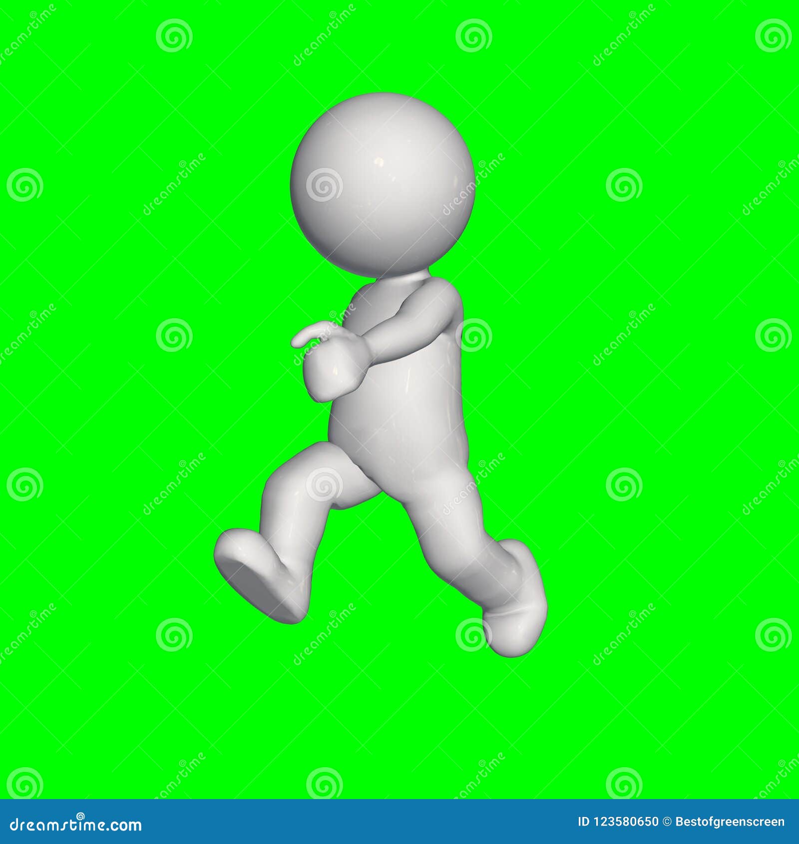 3D People - Walk - Green Screen Stock Illustration - Illustration ...