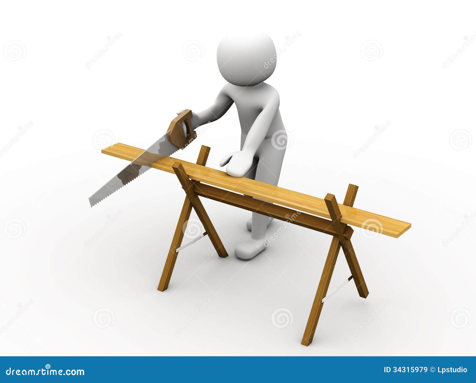 3d person using a saw