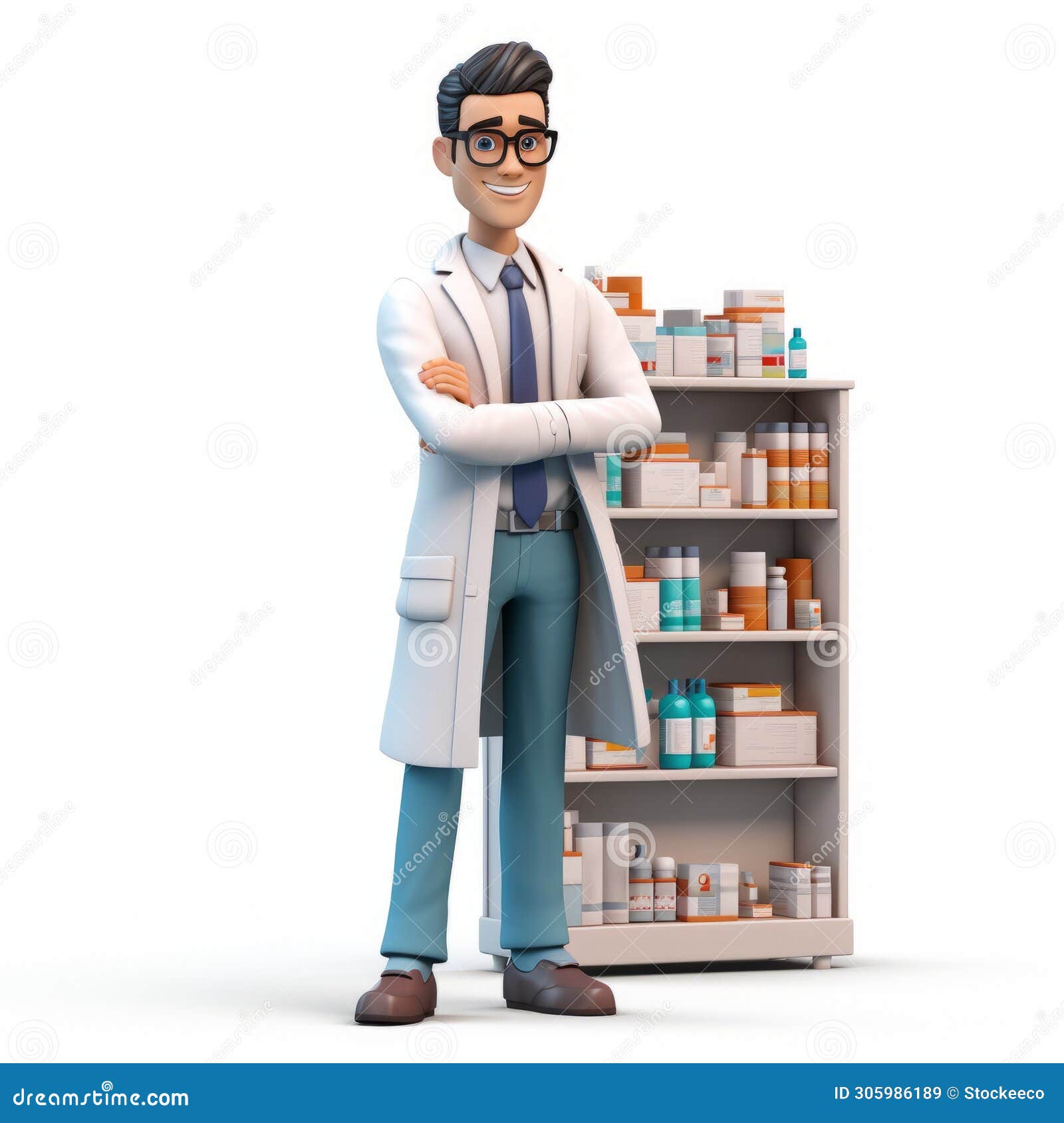 3d pharmacist : life-size figure of handsome john