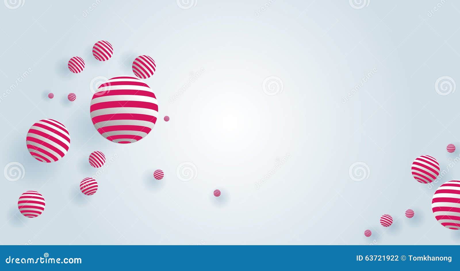 3d Pink Balls on White Background. Stock Vector Illustration of shiny