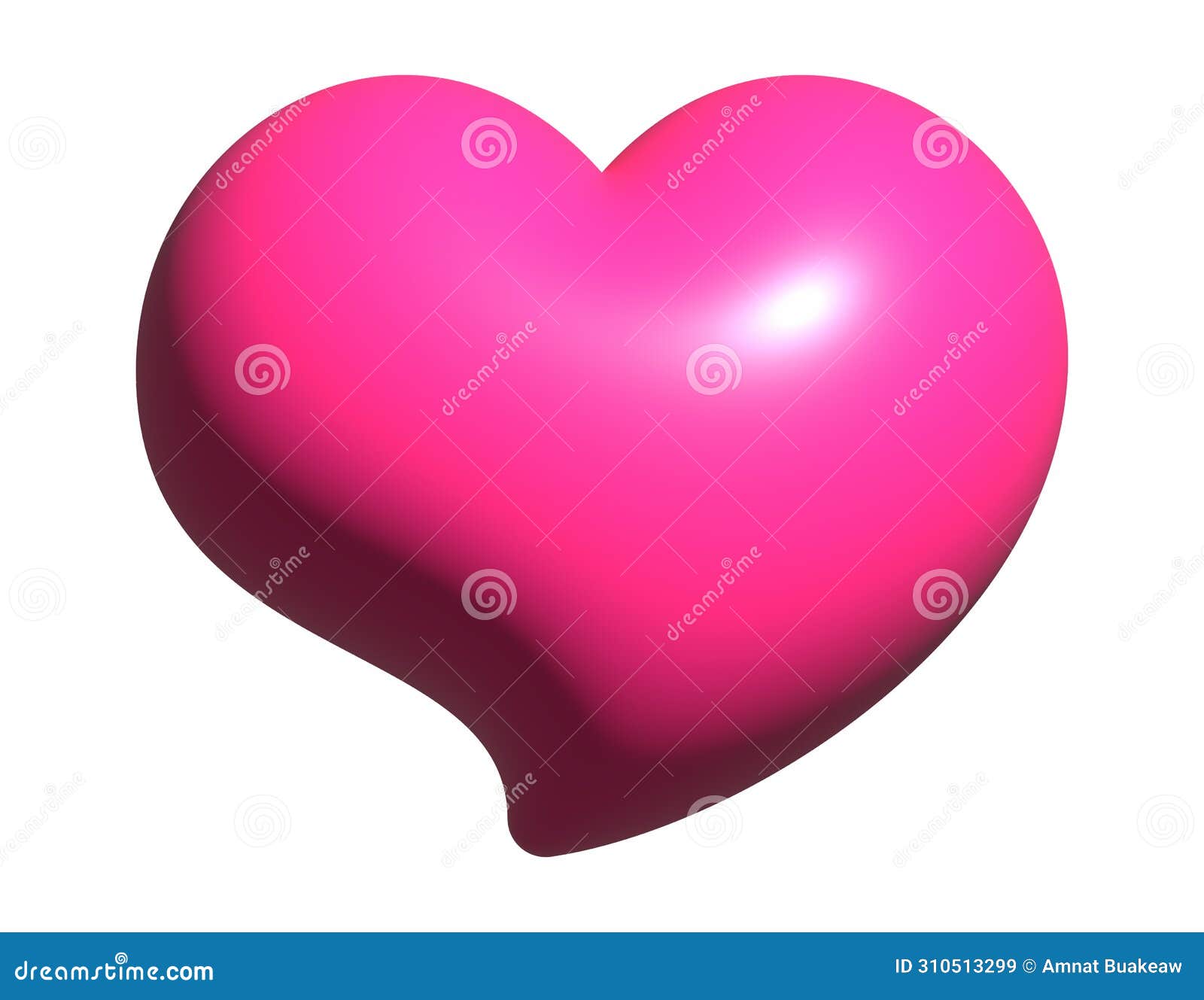 3d pink heart , icon heart, love and like buttons for emoji, heart sticker