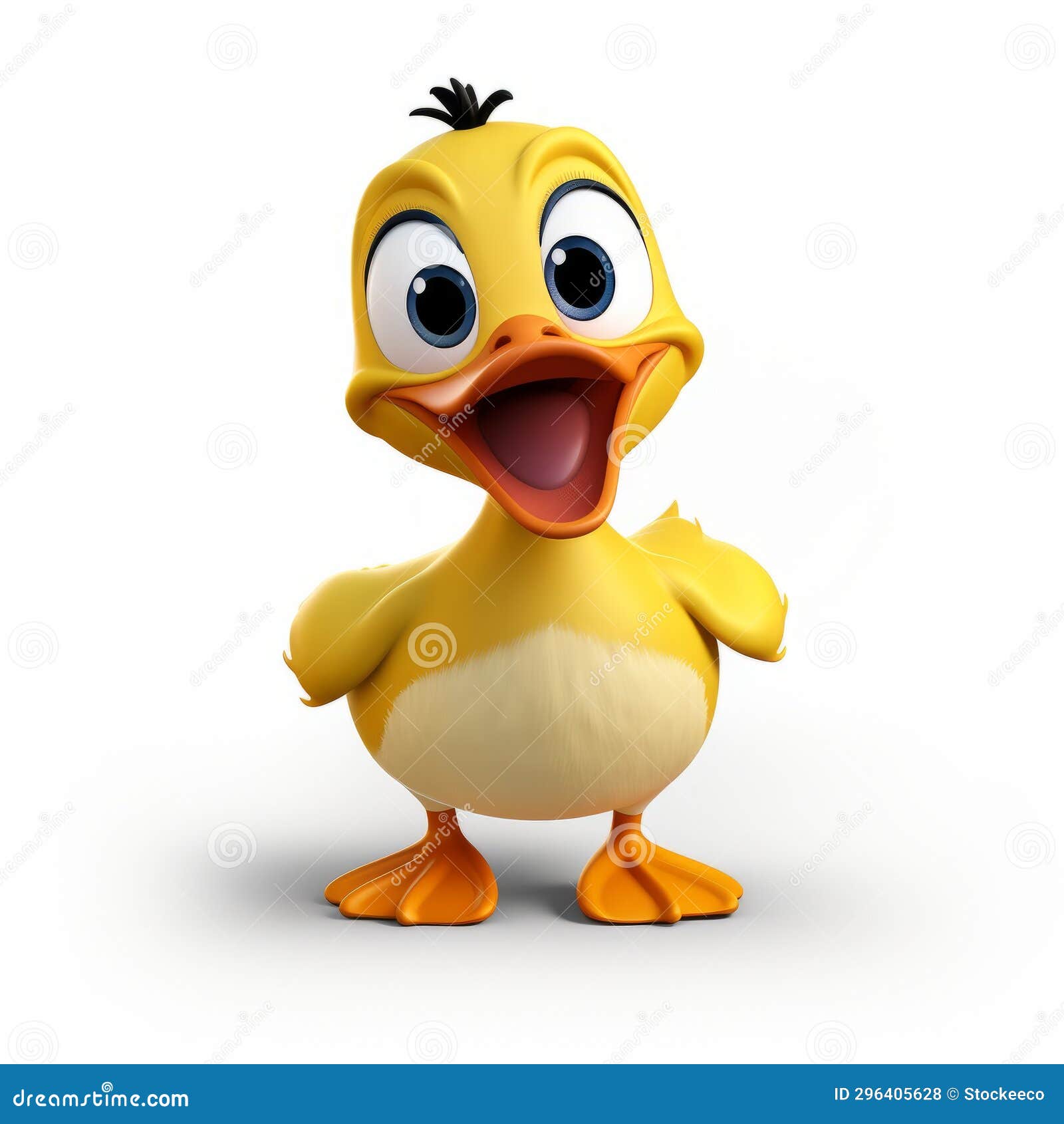 3d pixar duck: yellow character in flickr, icepunk, disney animation style
