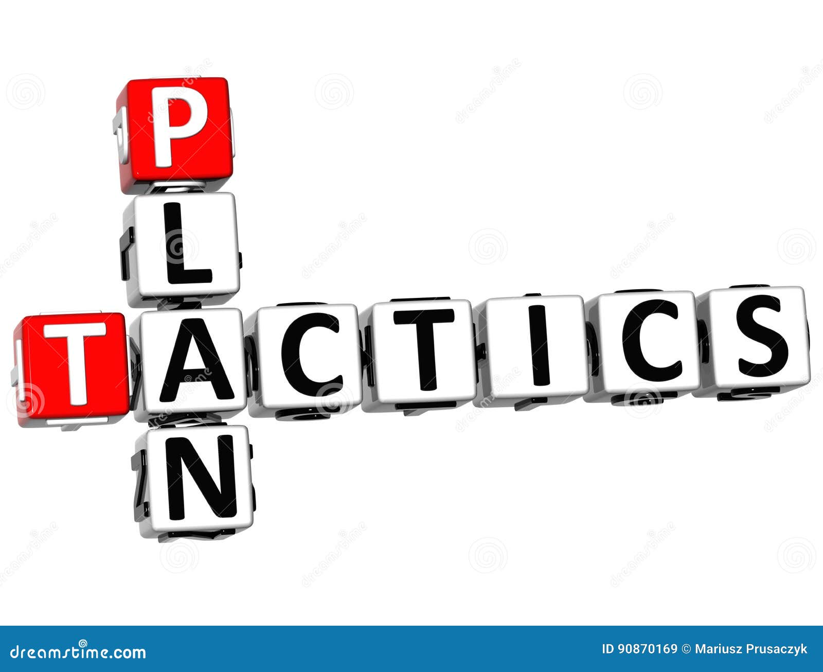 Plan Tactics Word Cross RoyaltyFree Stock Image