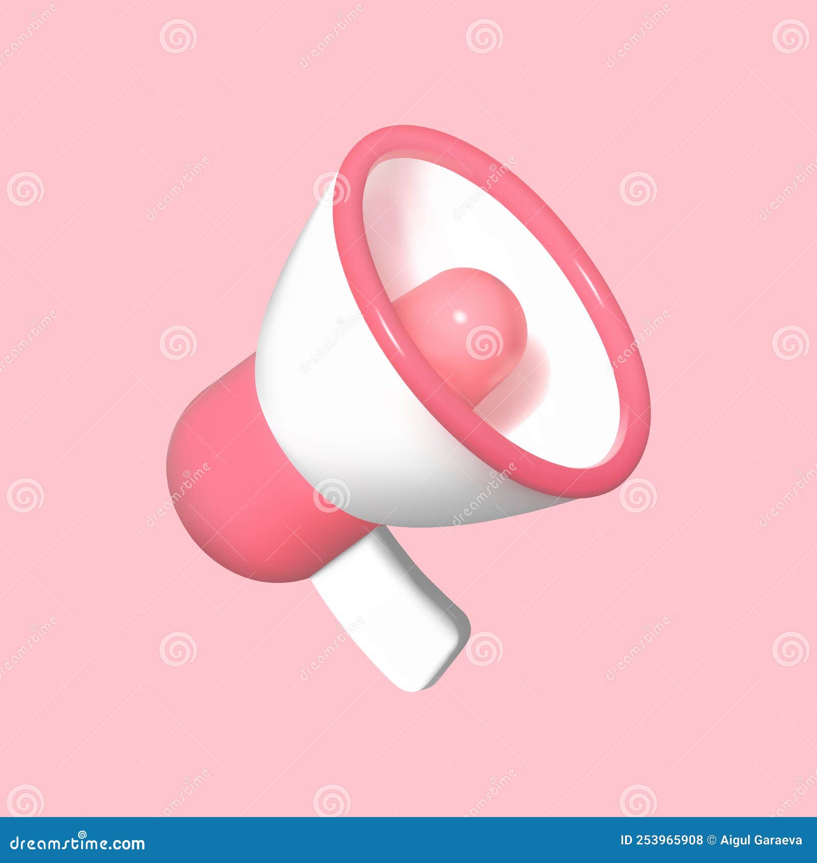 3d plastic megaphone stock vector. Illustration of minimal 253965908