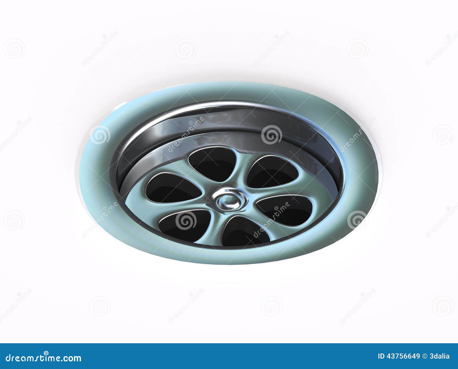 3d Plug hole drain stock illustration. Illustration of render 43756649