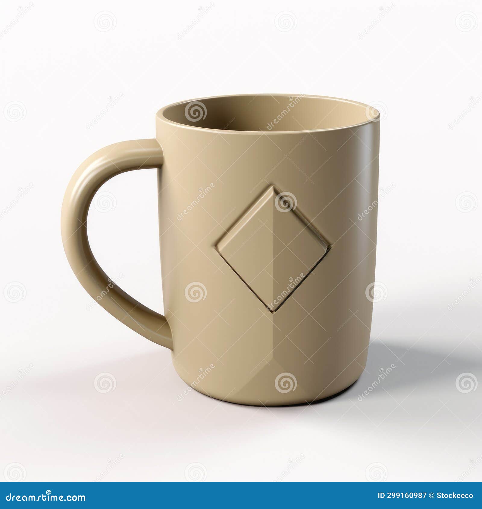 3d printed coffee mug with triangle 