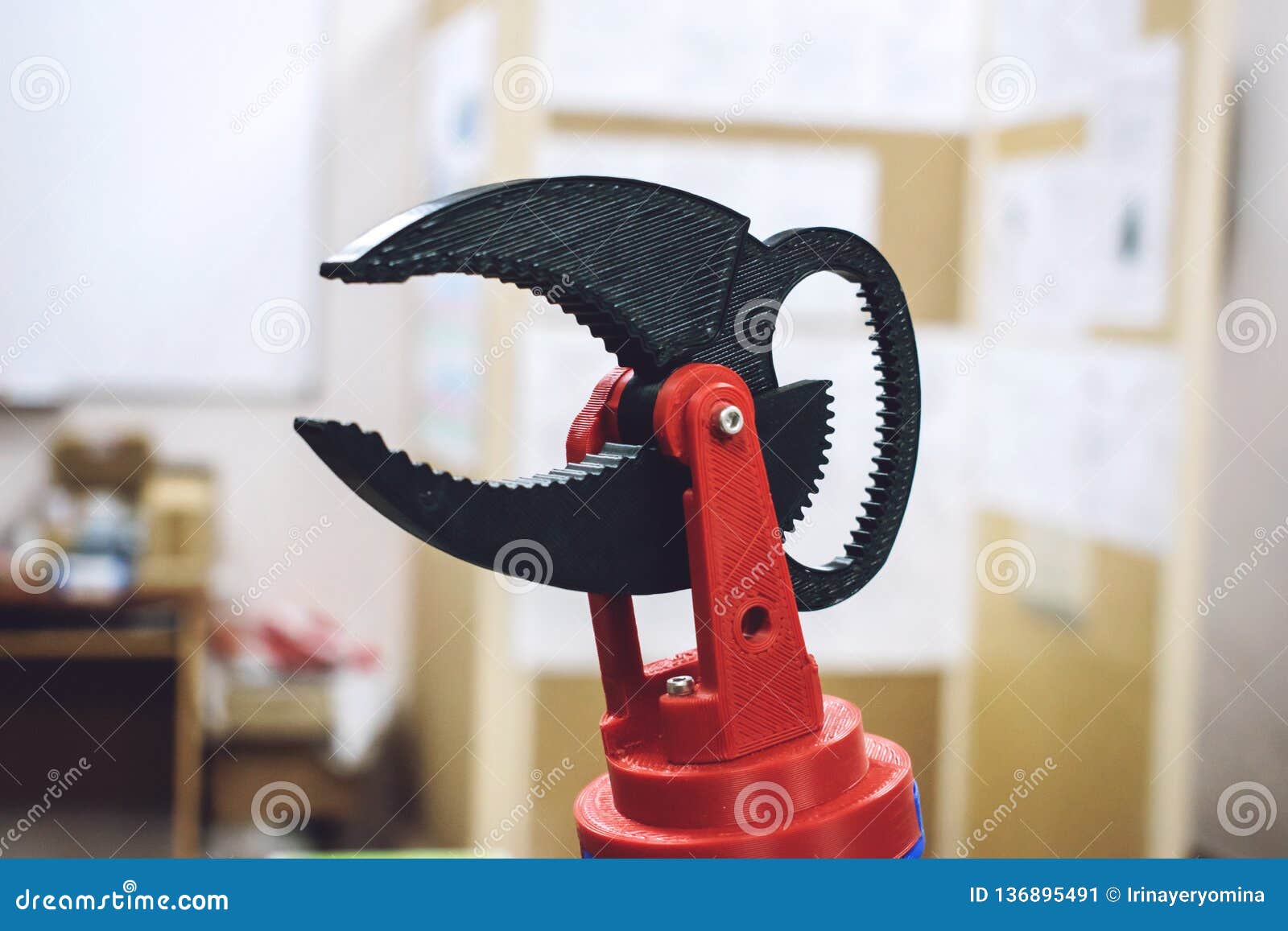 3D Printed Robot Clamp, Holder. Plastic Manipulator, Robotic Hand