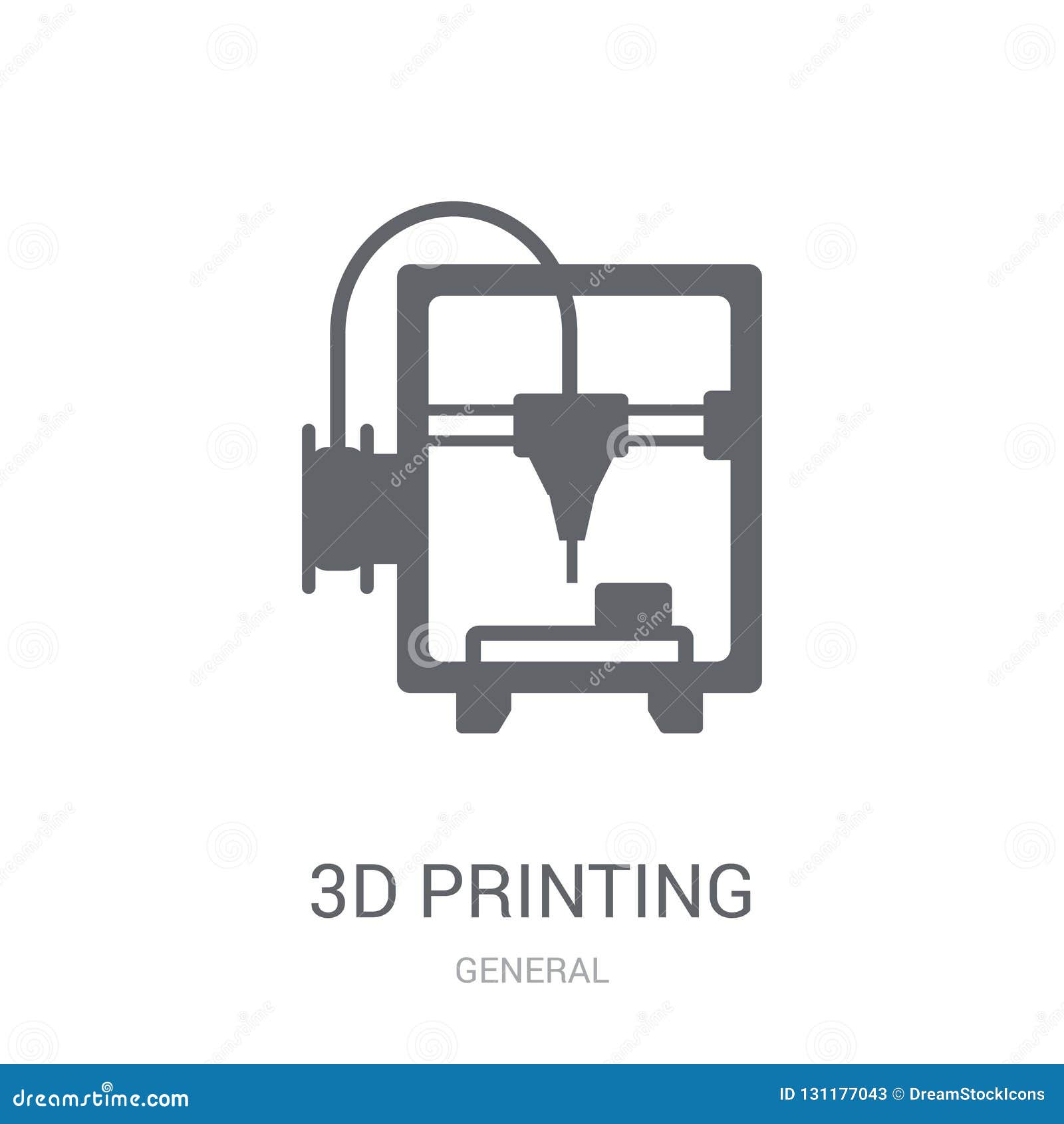 3d Printing Icon. Trendy 3d Printing Logo Concept On White ...