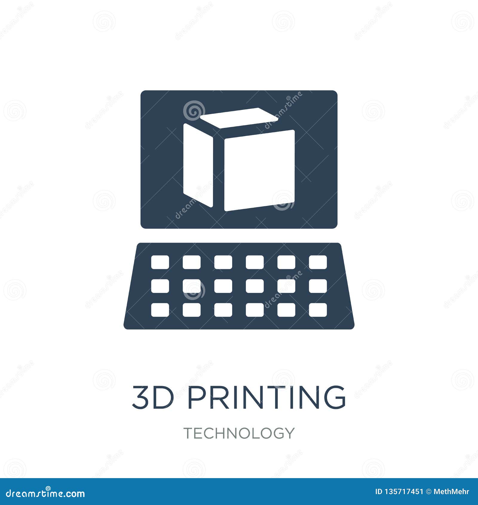 Download 3d Printing Software Icon In Trendy Design Style. 3d Printing Software Icon Isolated On White ...