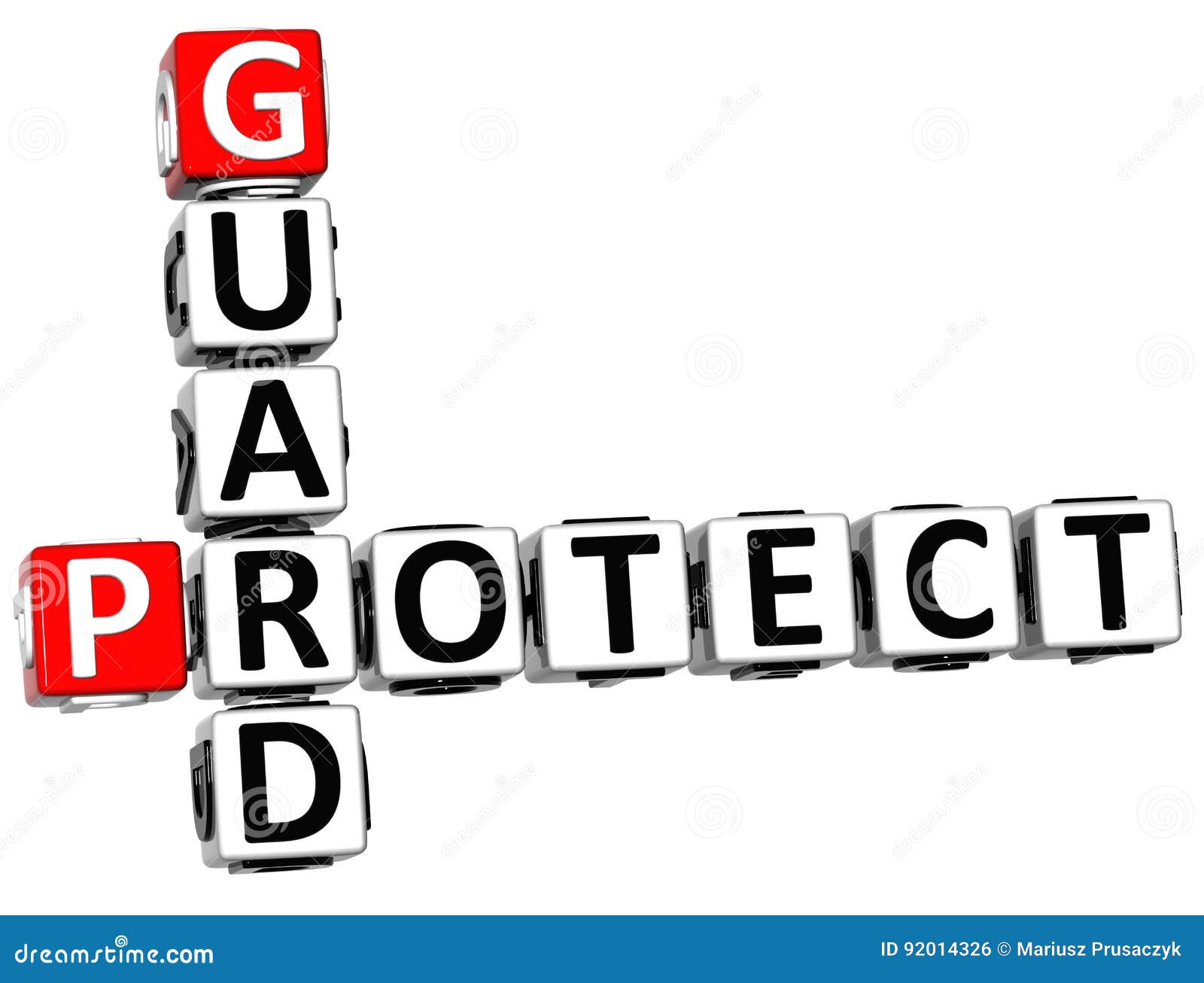 3D Protect Guard Crossword stock illustration. Illustration of guilty