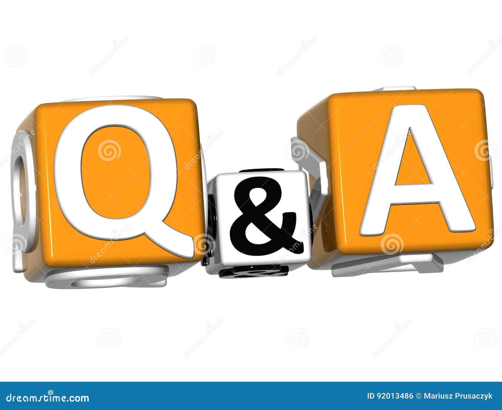 3D Question & Answer on White Background Stock Illustration ...