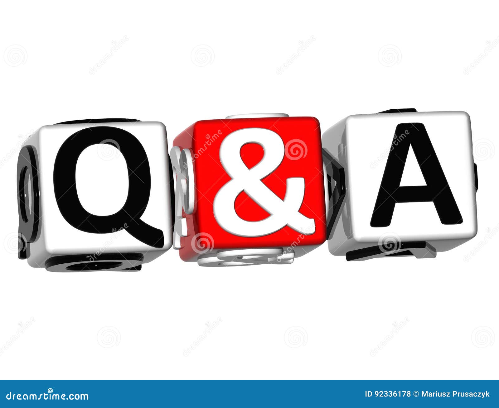 3D Question & Answer stock illustration. Illustration of sign - 92336178