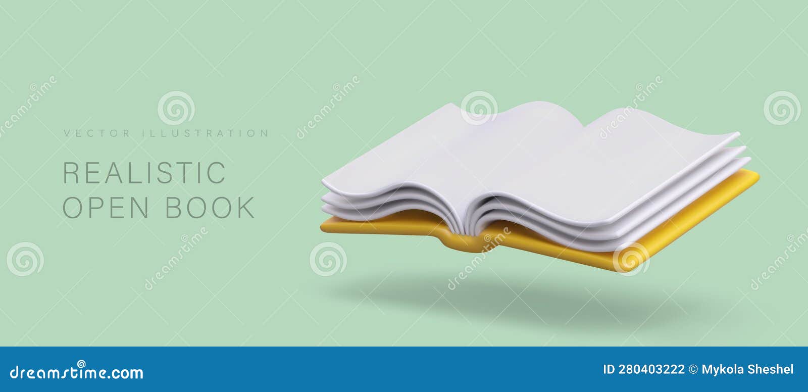 Free Vector  Open book realistic template