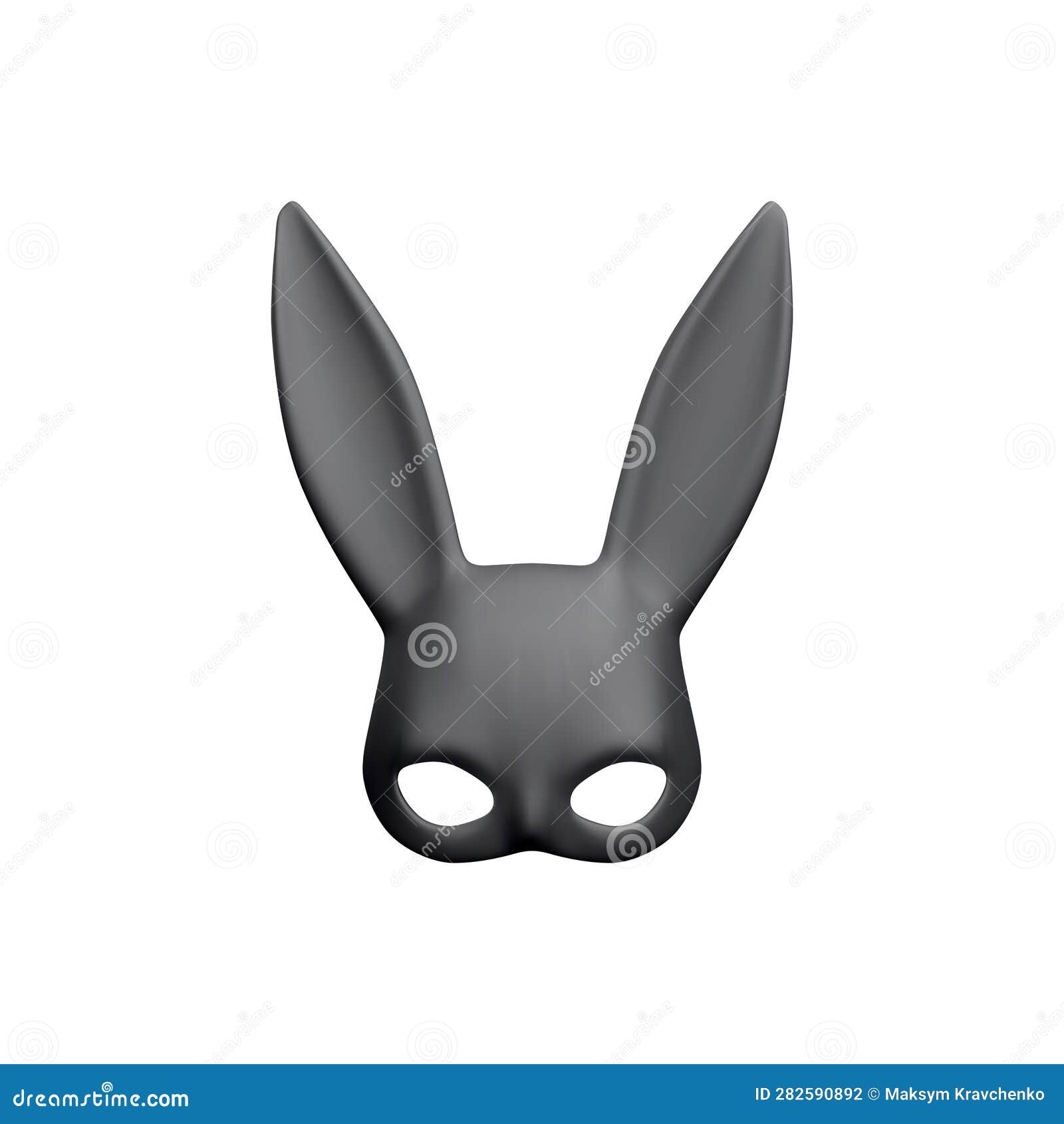 3d Realistic Rabbit Mask Isolated on White Background. Bdsm Outfit for the Relaxes, Sex, and Wellness Stock Vector - Illustration of game, costume: 282590892