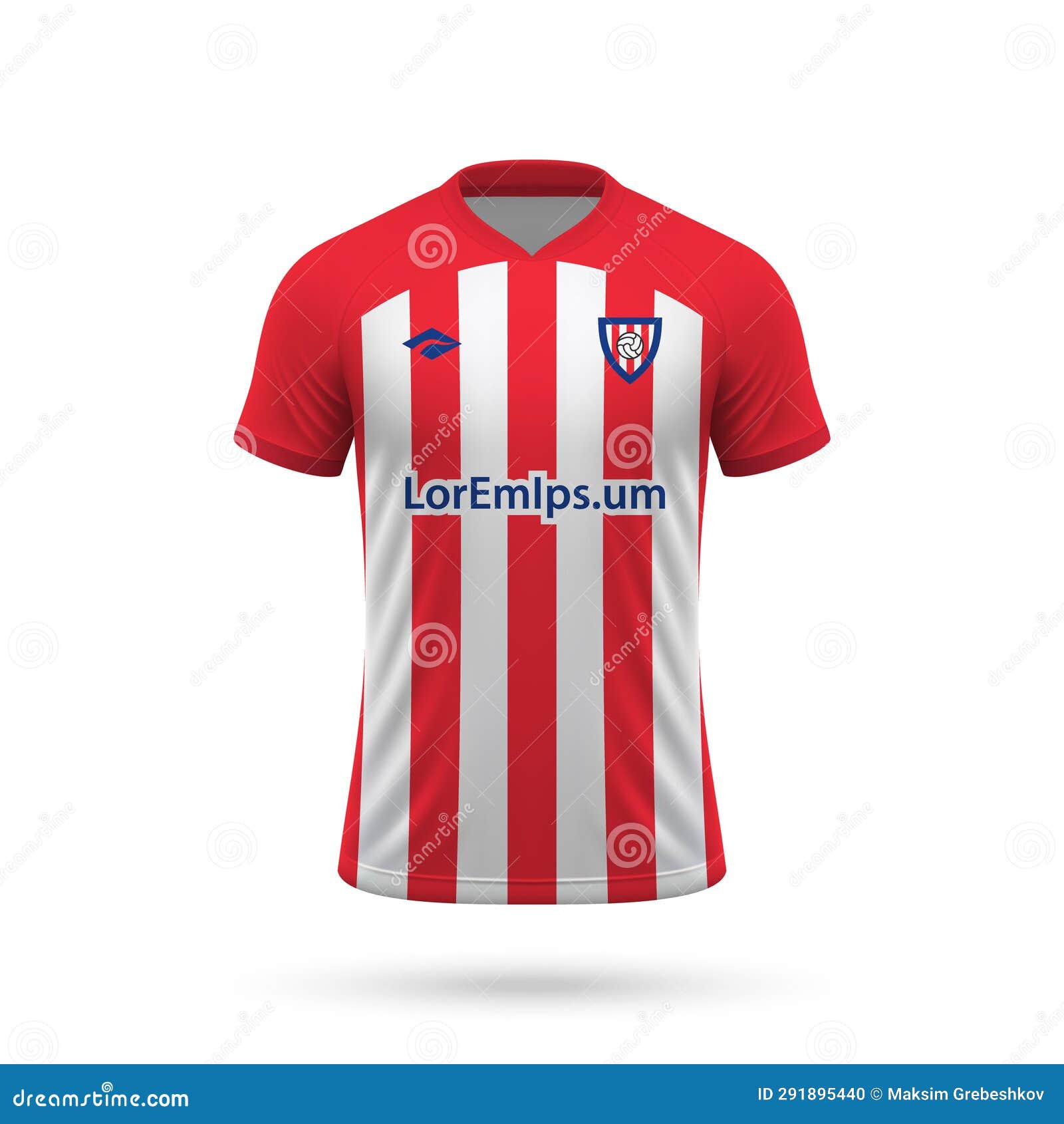 3d realistic soccer jersey in atletico style, shirt template football kit 2023