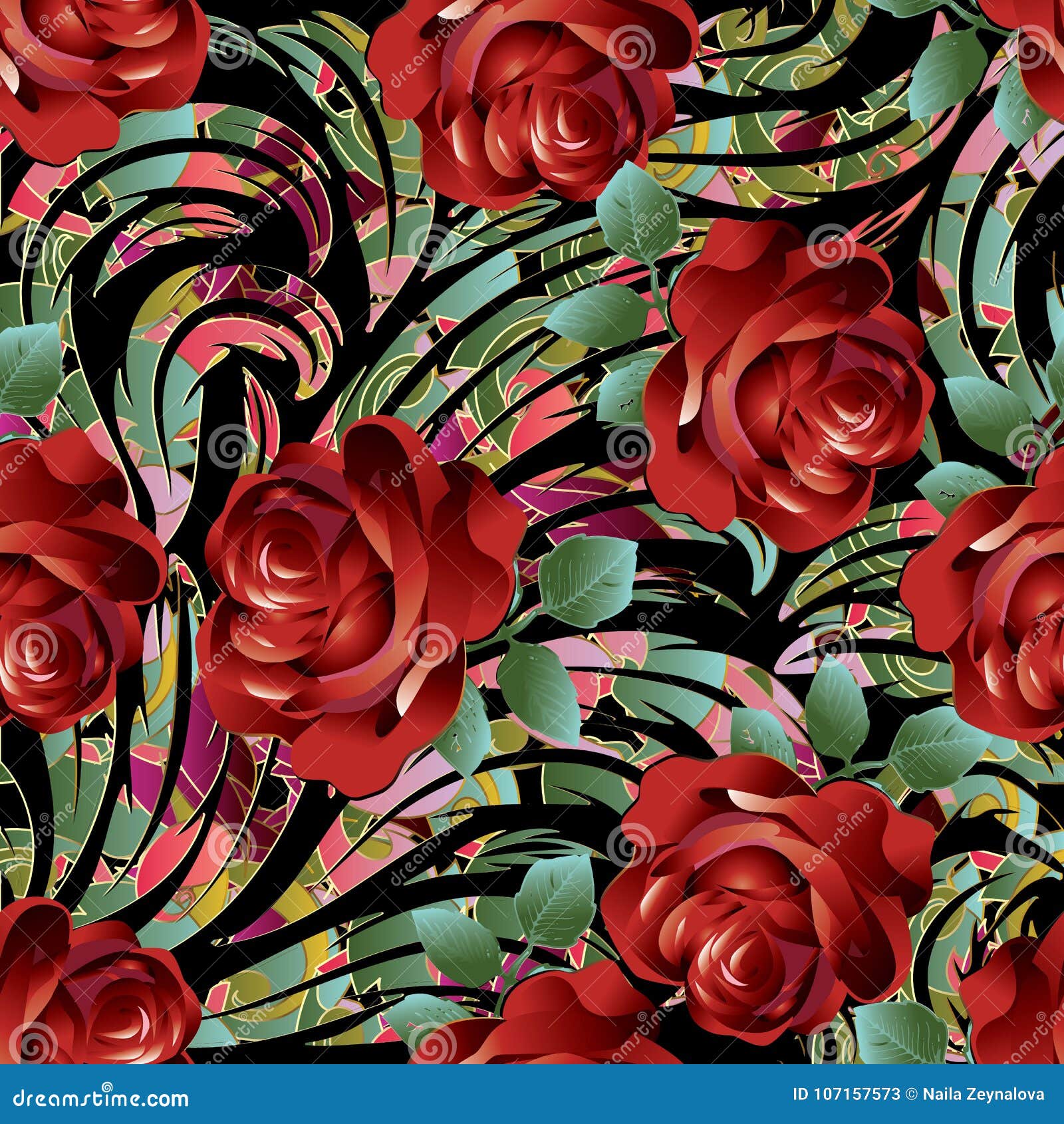 3d Red Roses Seamless Pattern. Vector Floral Background Wallpaper Illustration with Vintage Hand Drawn Red 3d Roses Stock Vector - Illustration of abstract, decorative: 107157573 3d Red Roses Seamless Pattern. Vector Floral Background Wallpaper Illustration with Vintage Hand Drawn Red 3d Roses Stock Vector - Illustration of abstract, decorative: 107157573