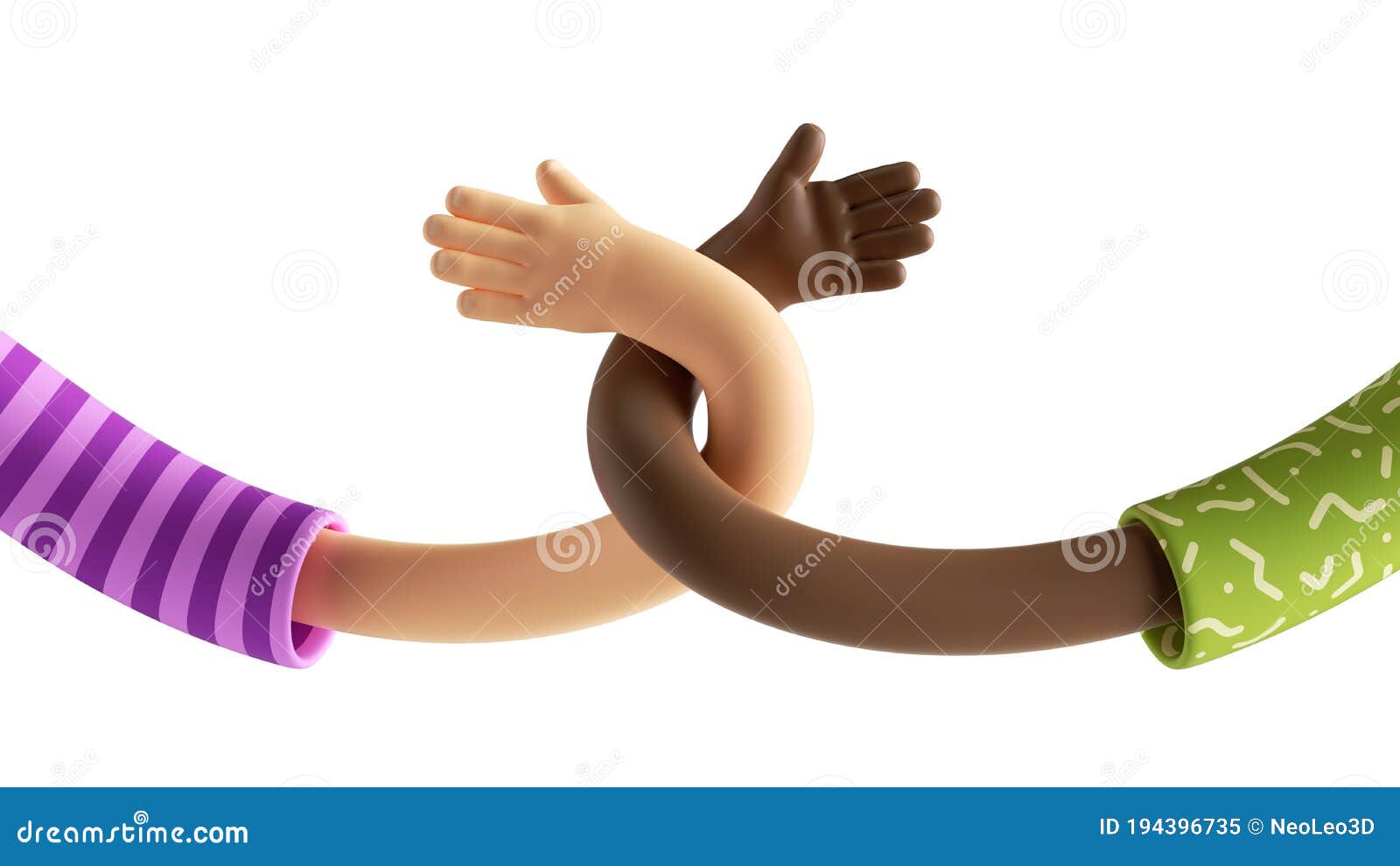 Interracial 3d cartoon