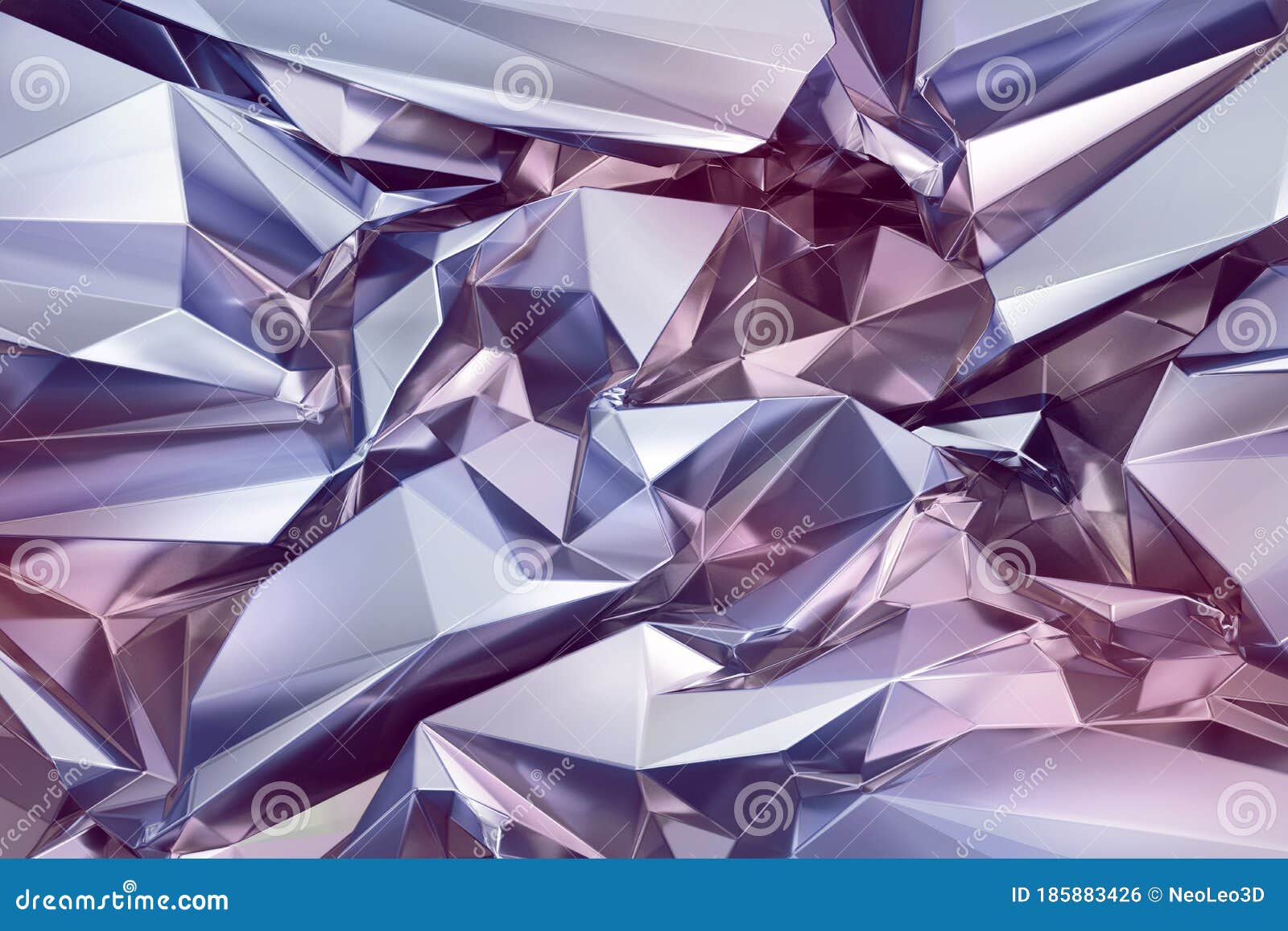 3d Render, Abstract Shiny Silver Polygonal Faceted Background, Crystal  Structure, Crumpled Holographic Metallic Foil Texture, Stock Illustration -  Illustration of foil, pastel: 185883426