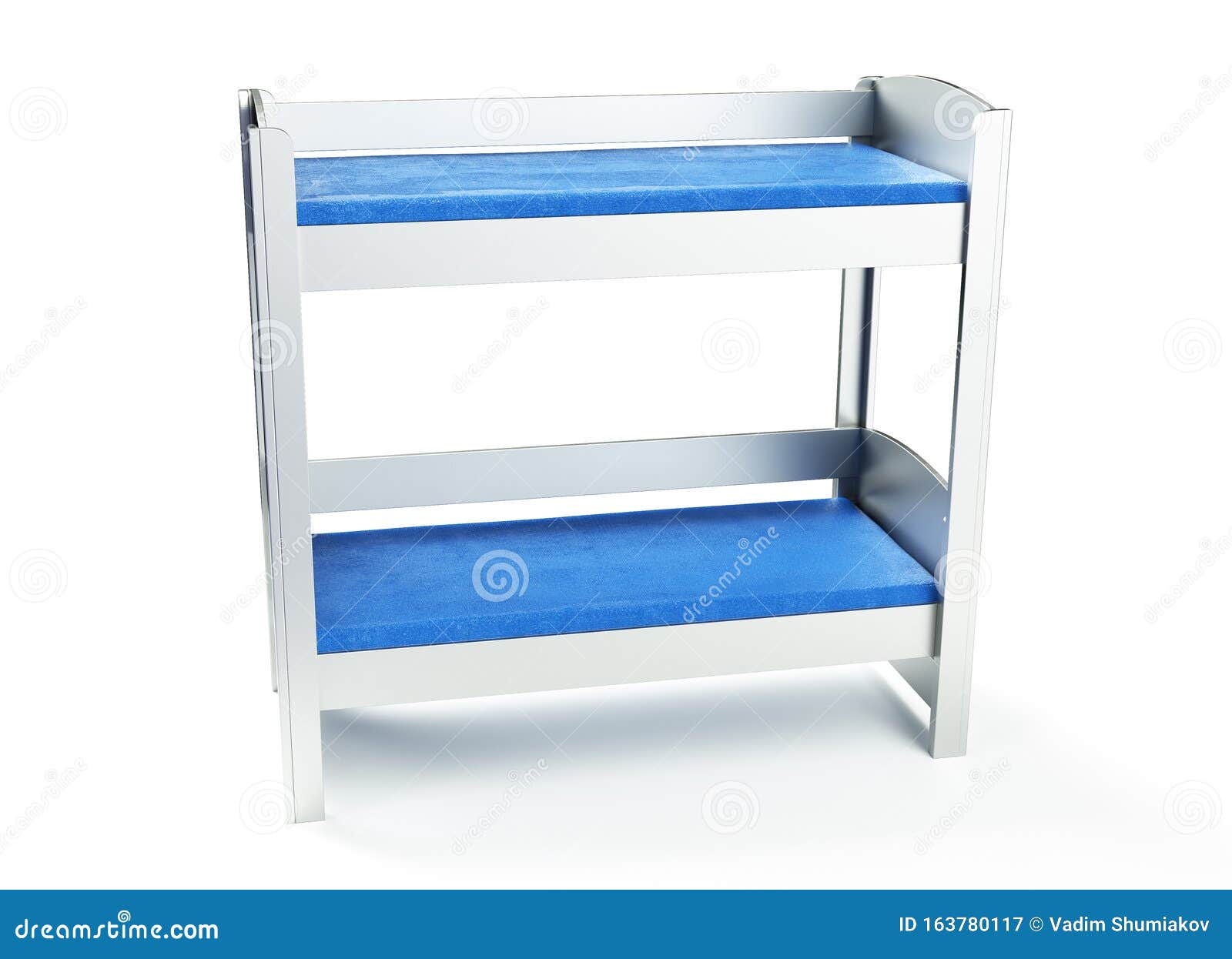 3d Render of Bunk Bed on a White Background Stock Illustration Illustration of bunkbed, kids