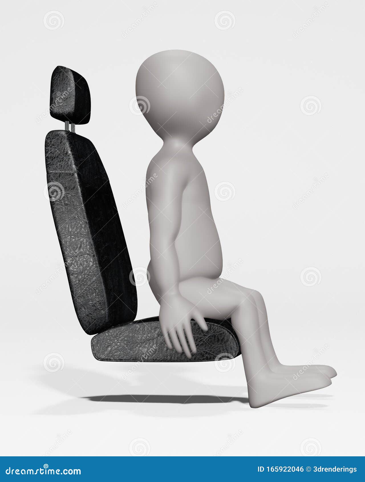 Render of Cartoon Charcter on Car Seat Stock Illustration - Illustration of  family, chair: 165922046
